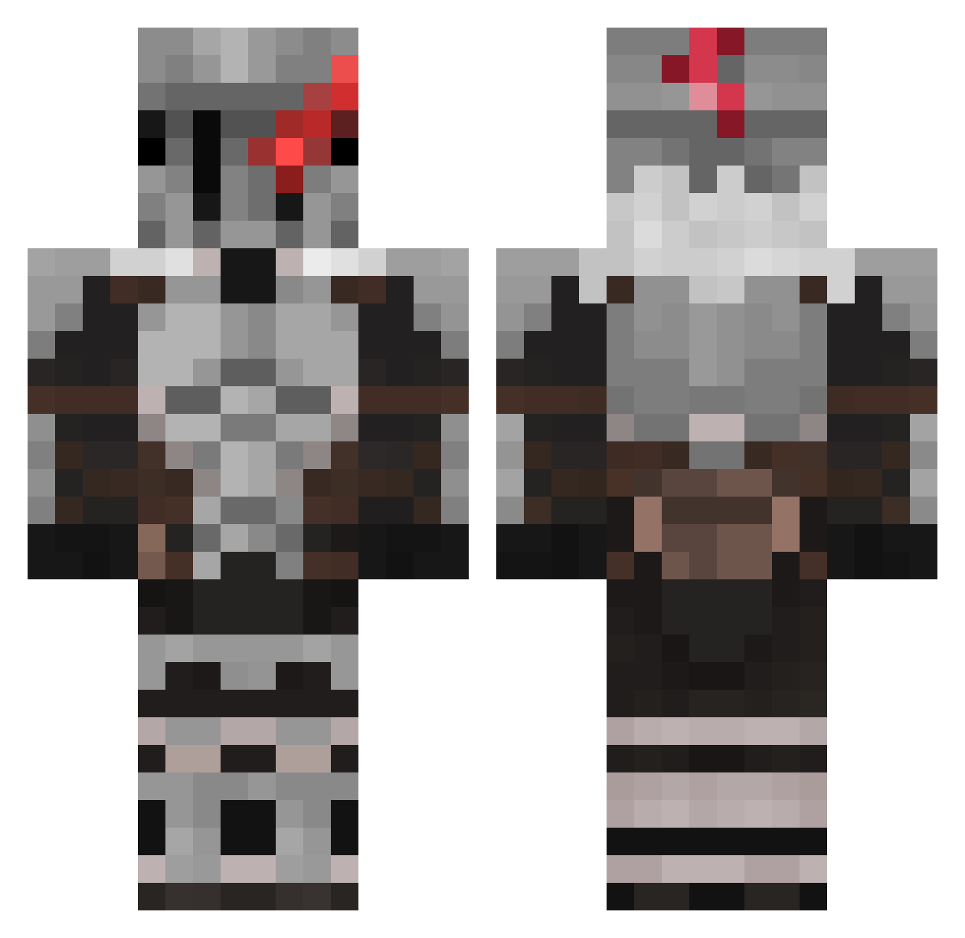 ISellCheapNiggs Minecraft skin, front and back view