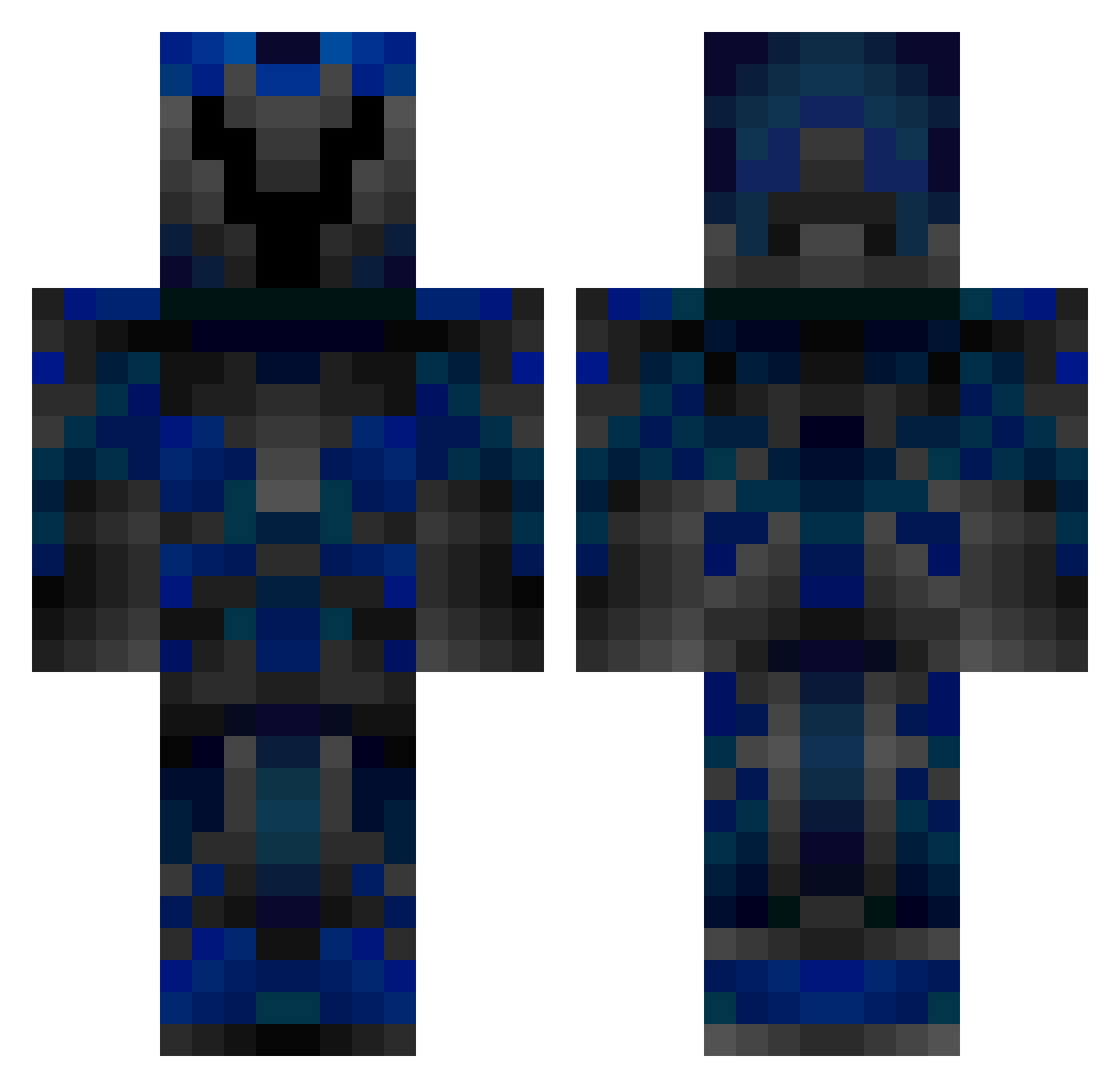 Wurzels Minecraft skin, front and back view