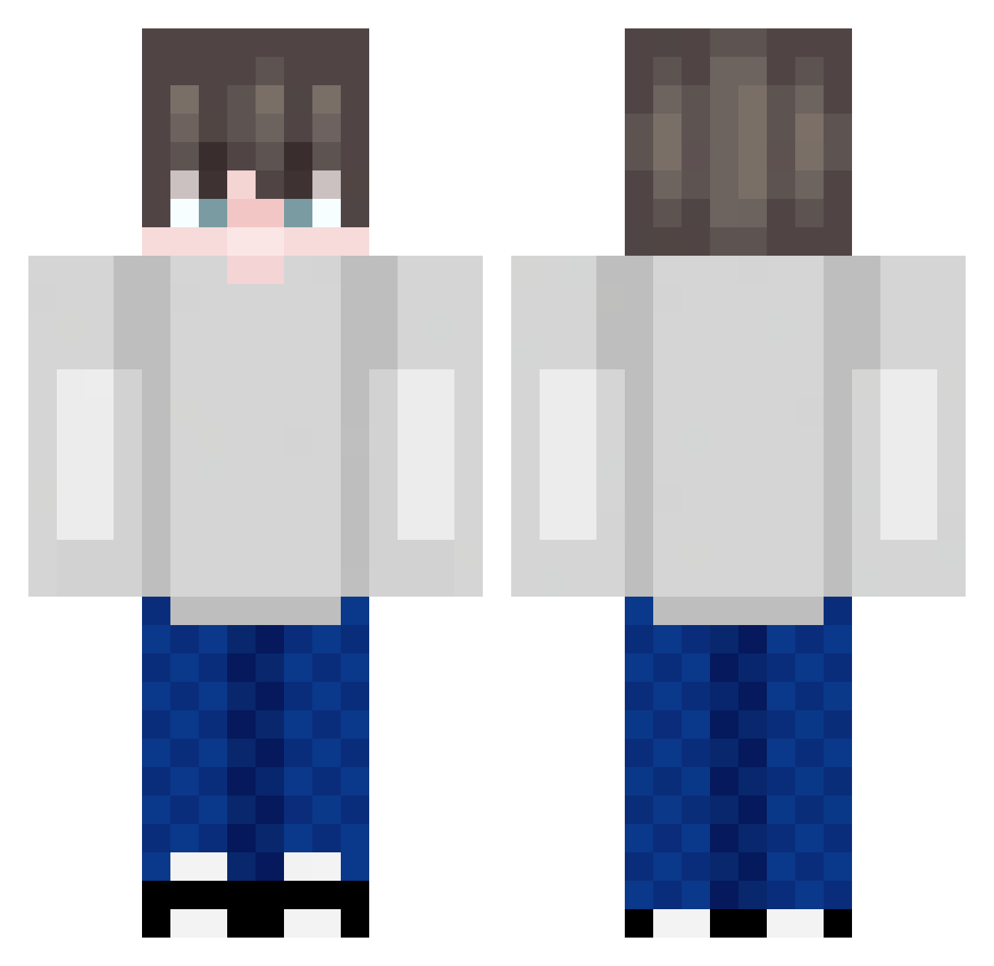 ErickFlashX Minecraft skin, front and back view