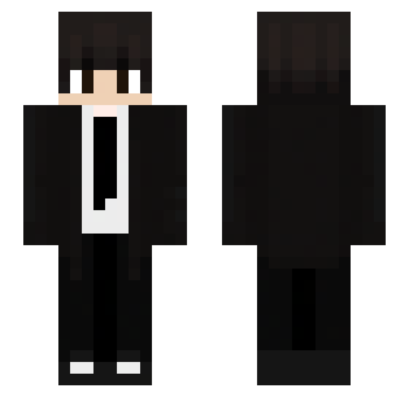 Forthy Minecraft skin, front and back view