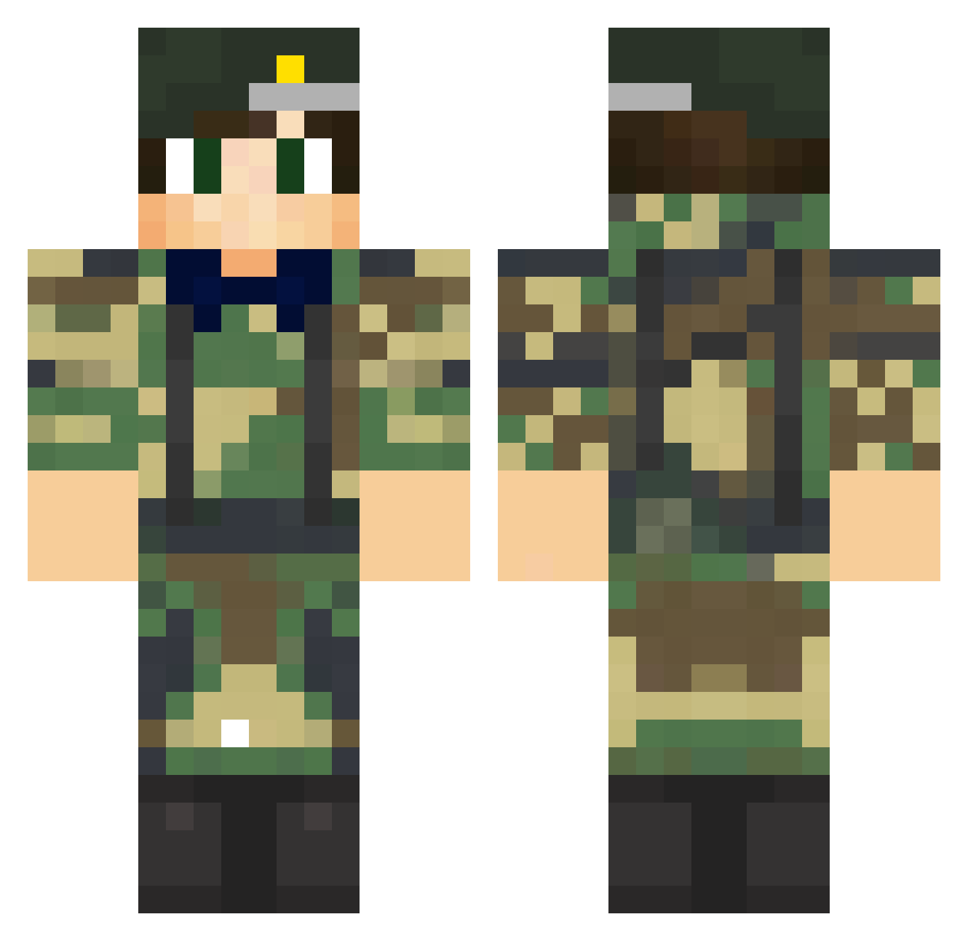 Sim57393 Minecraft skin, front and back view