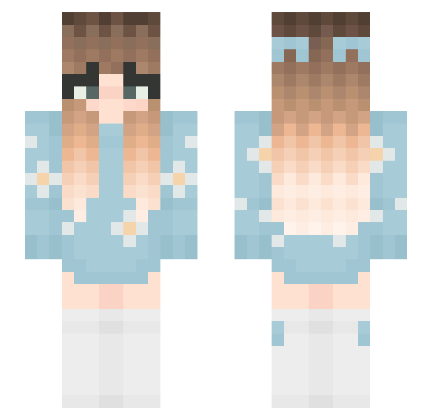 Elselythebest Minecraft skin, front and back view