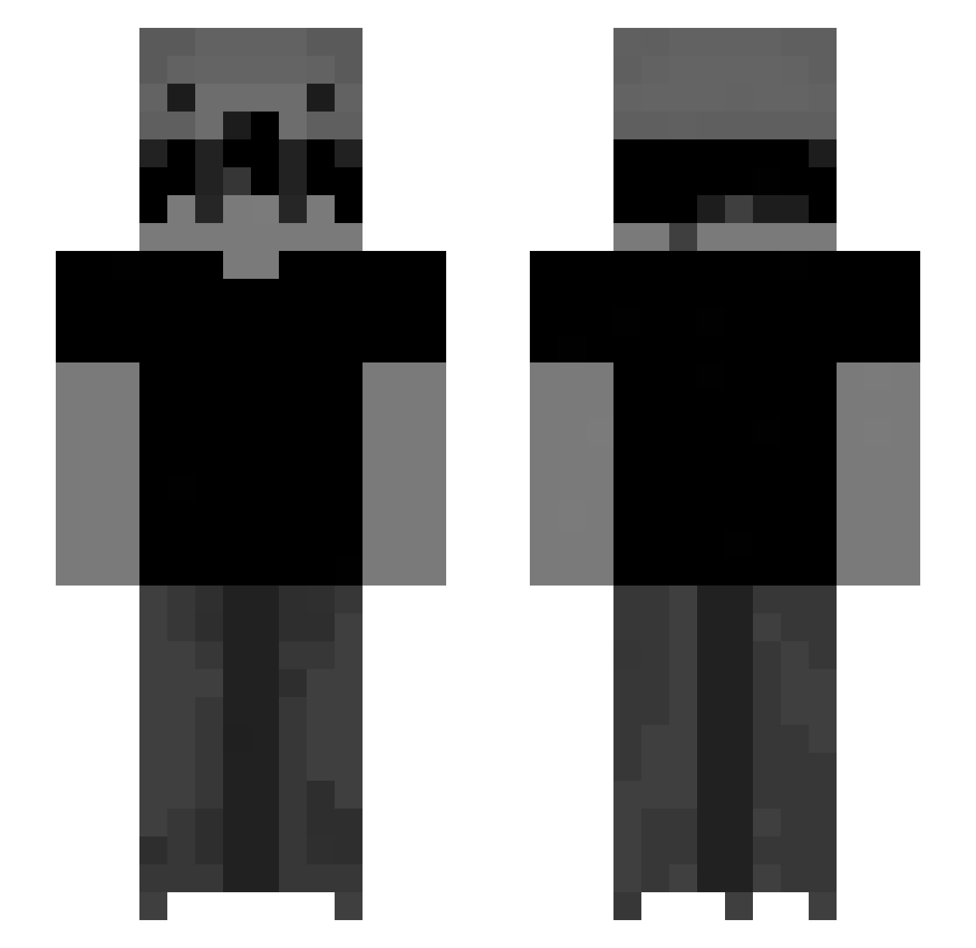 Gaszcoin Minecraft skin, front and back view