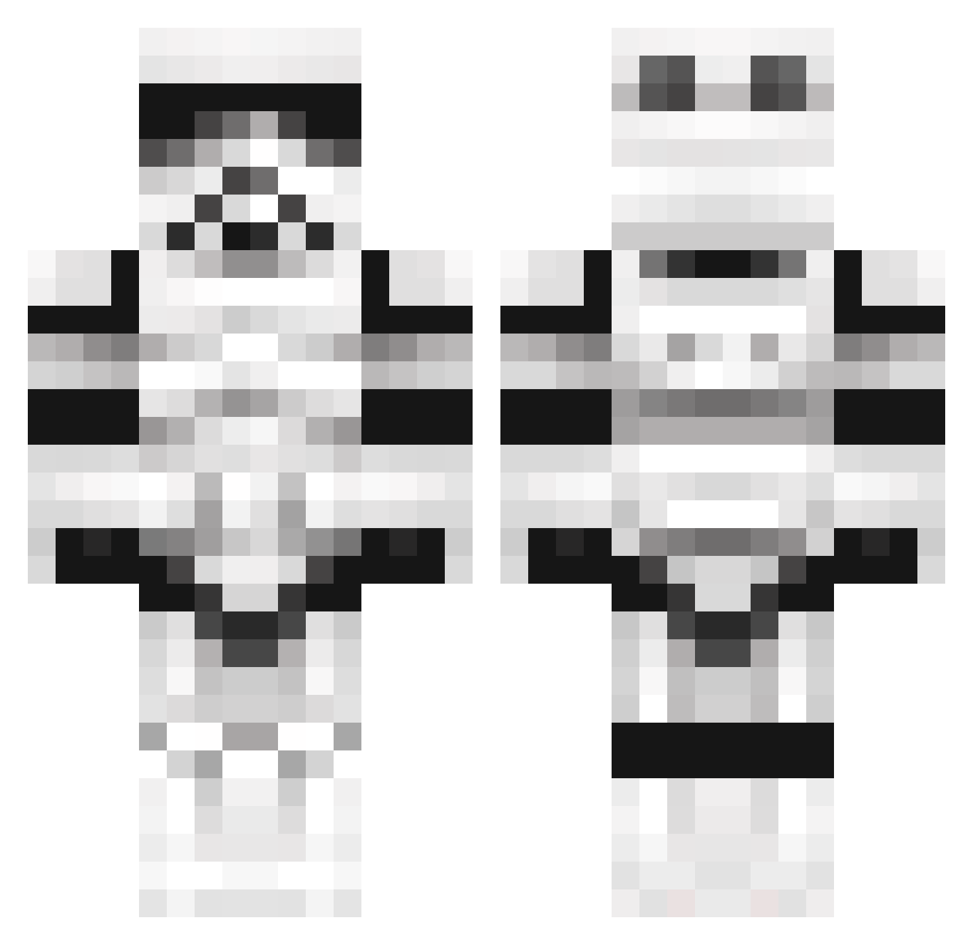 63AmazingB Minecraft skin, front and back view