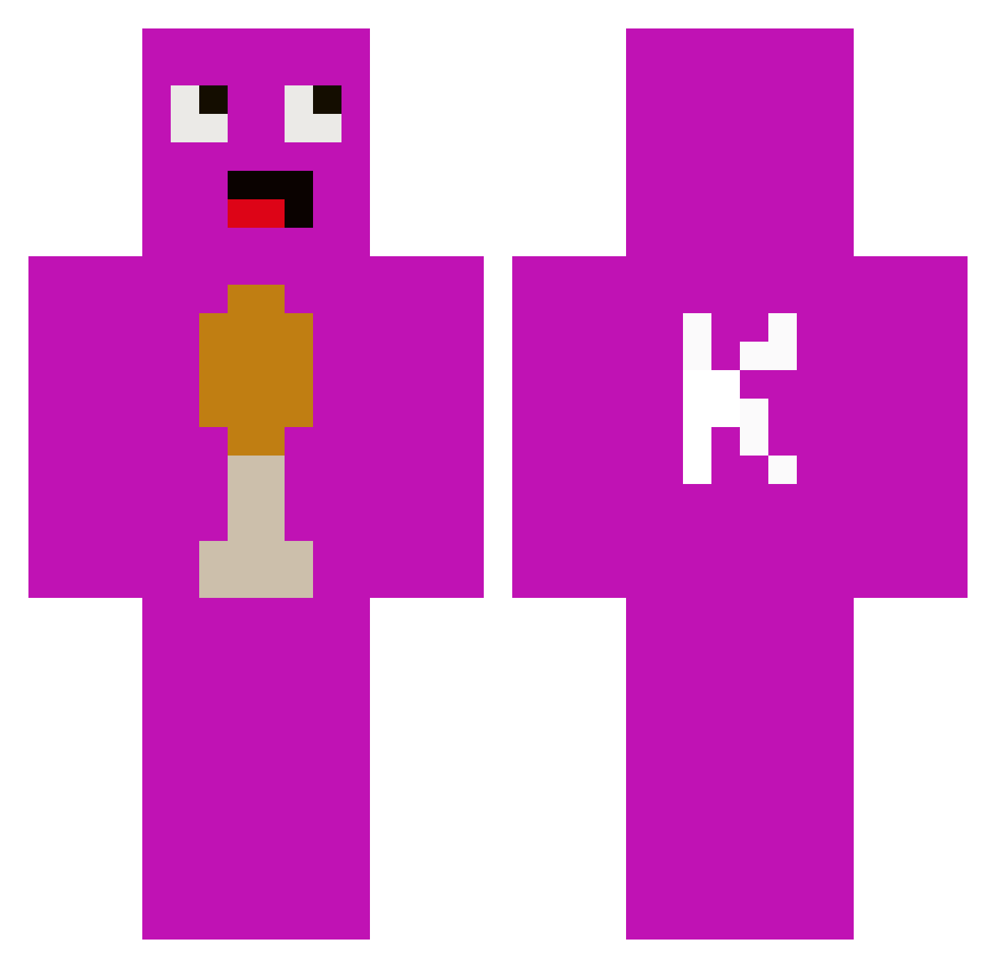 Yasuo_on_LSD Minecraft skin, front and back view