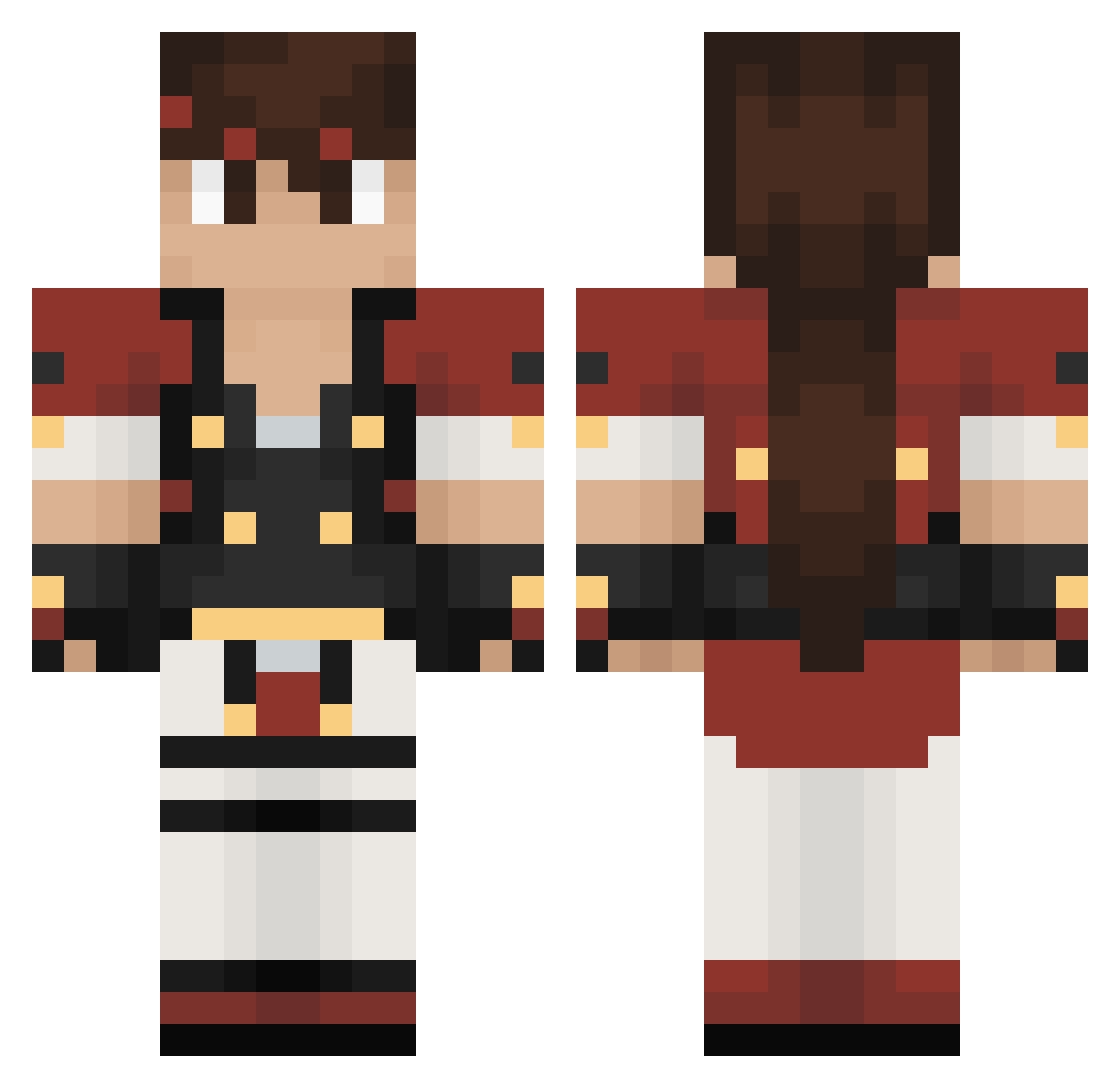 tthhoommaass Minecraft skin, front and back view