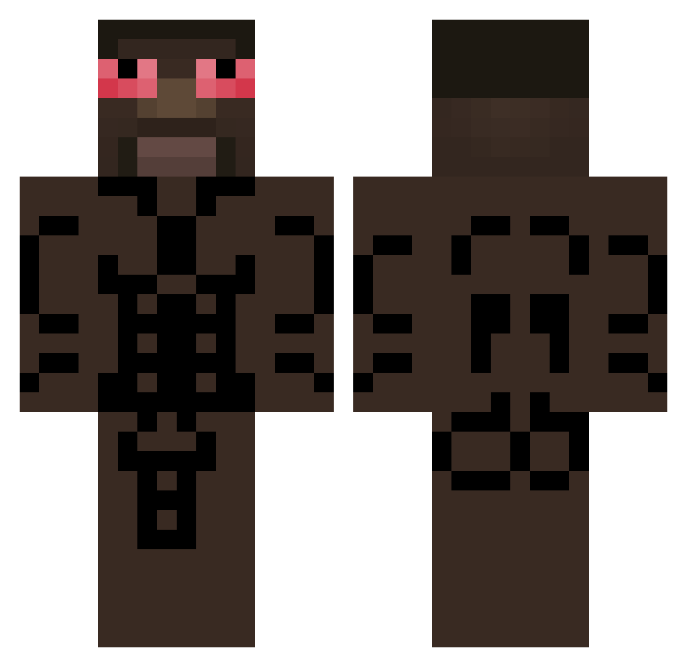 NFL_SadBoy Minecraft skin, front and back view