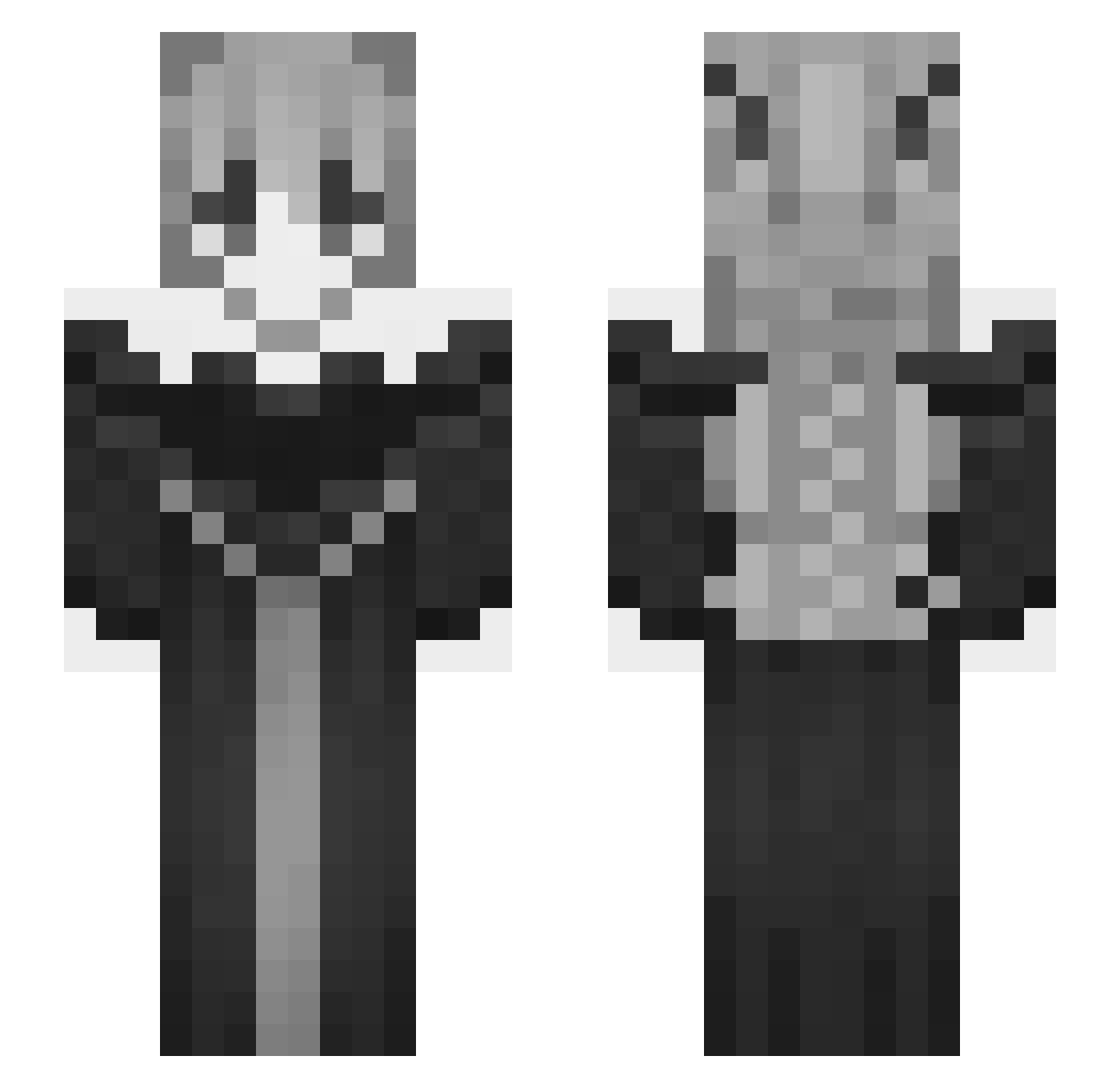 Astralachnea Minecraft skin, front and back view