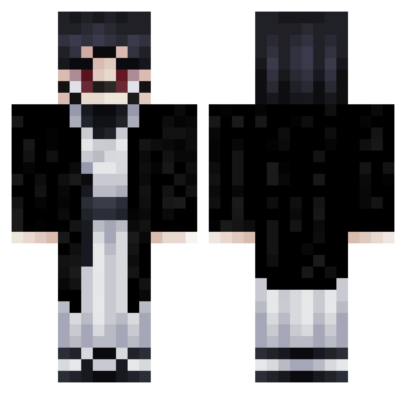 ReddotorAcog Minecraft skin, front and back view