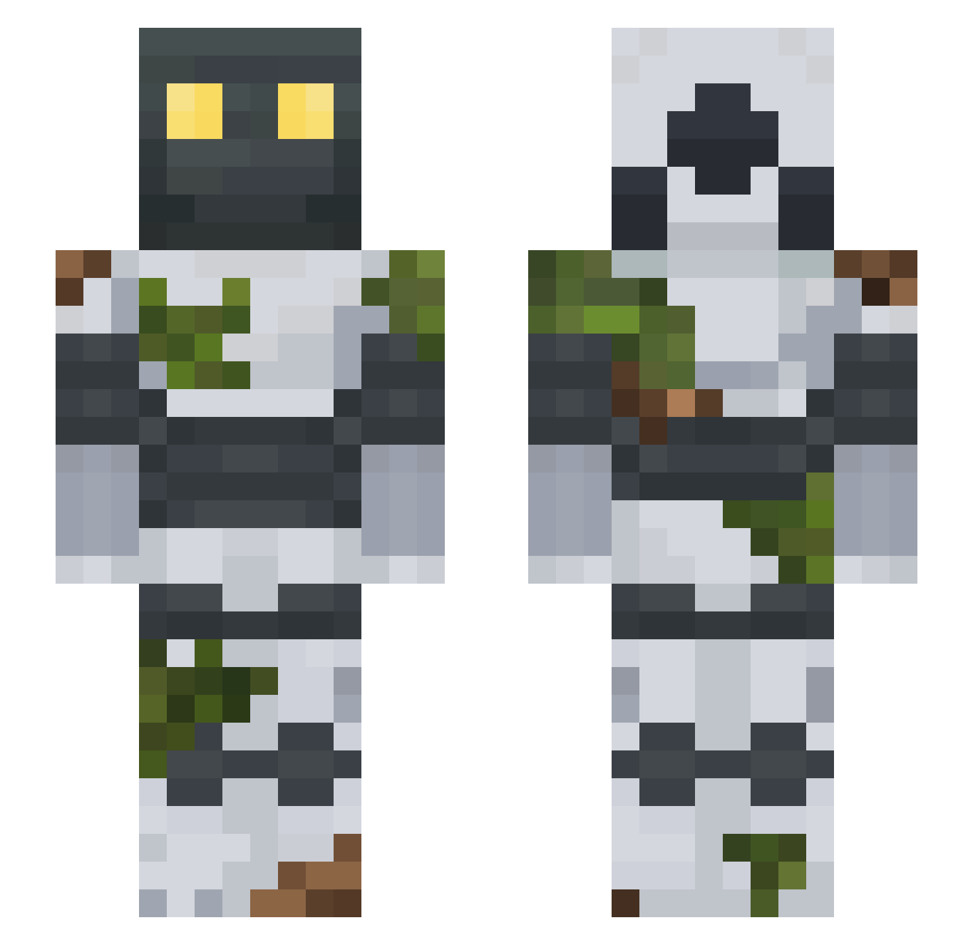 JustTRexMaster Minecraft skin, front and back view