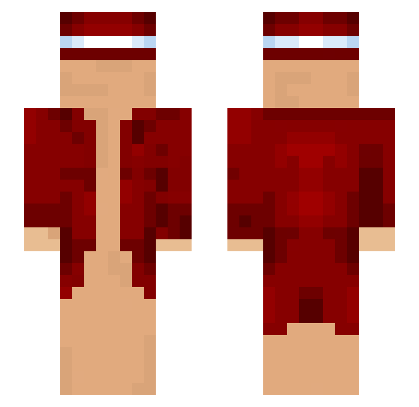 Janmay Minecraft skin, front and back view