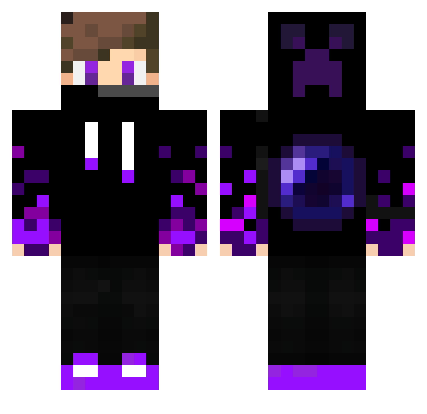 LordOfShadows_08 Minecraft skin, front and back view