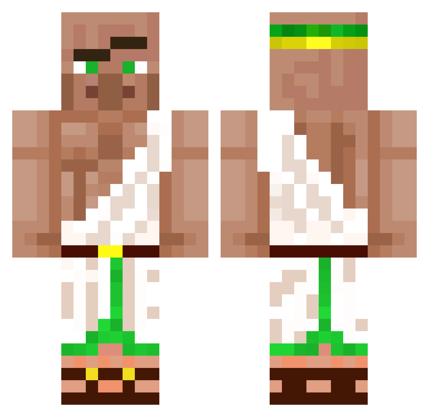 kiro9 Minecraft skin, front and back view