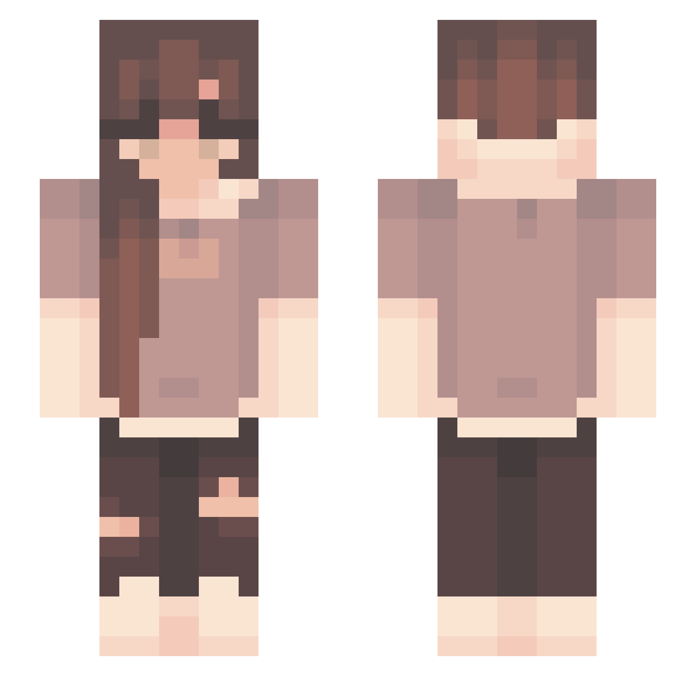 Thrasillias Minecraft skin, front and back view