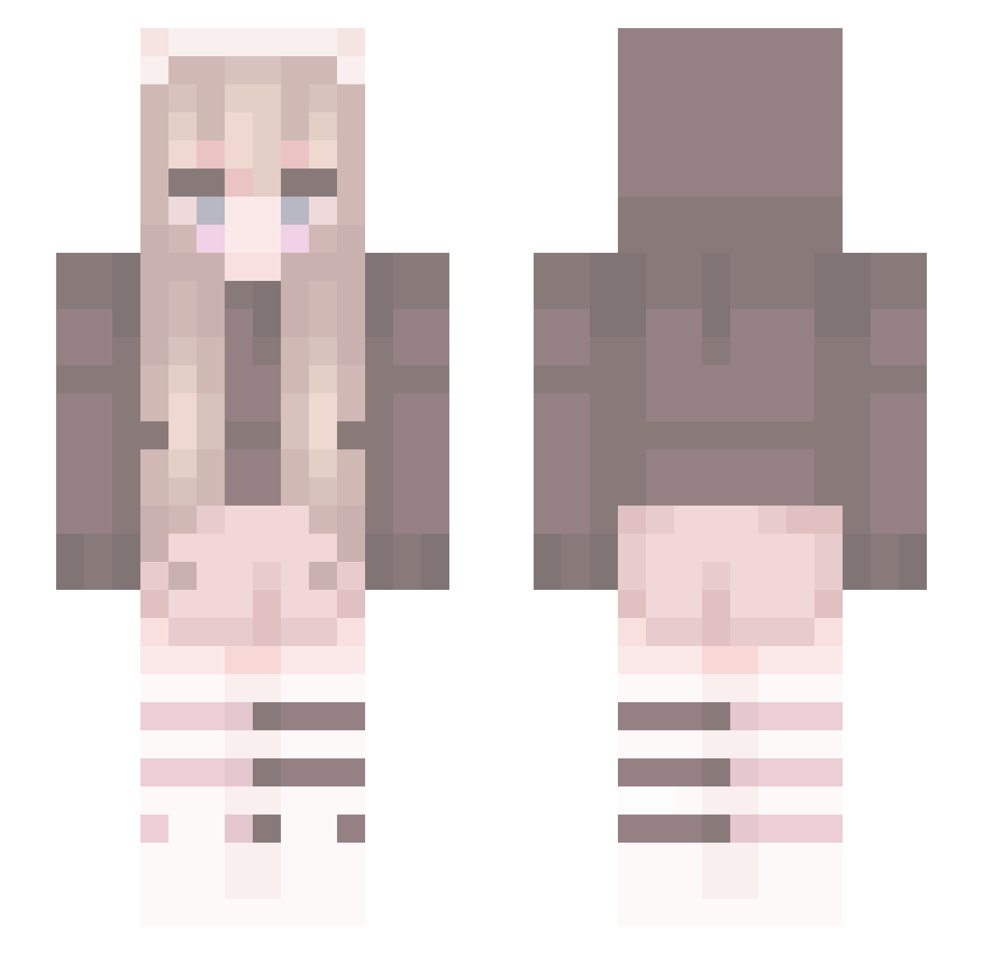 ArinkaMandarinka Minecraft skin, front and back view