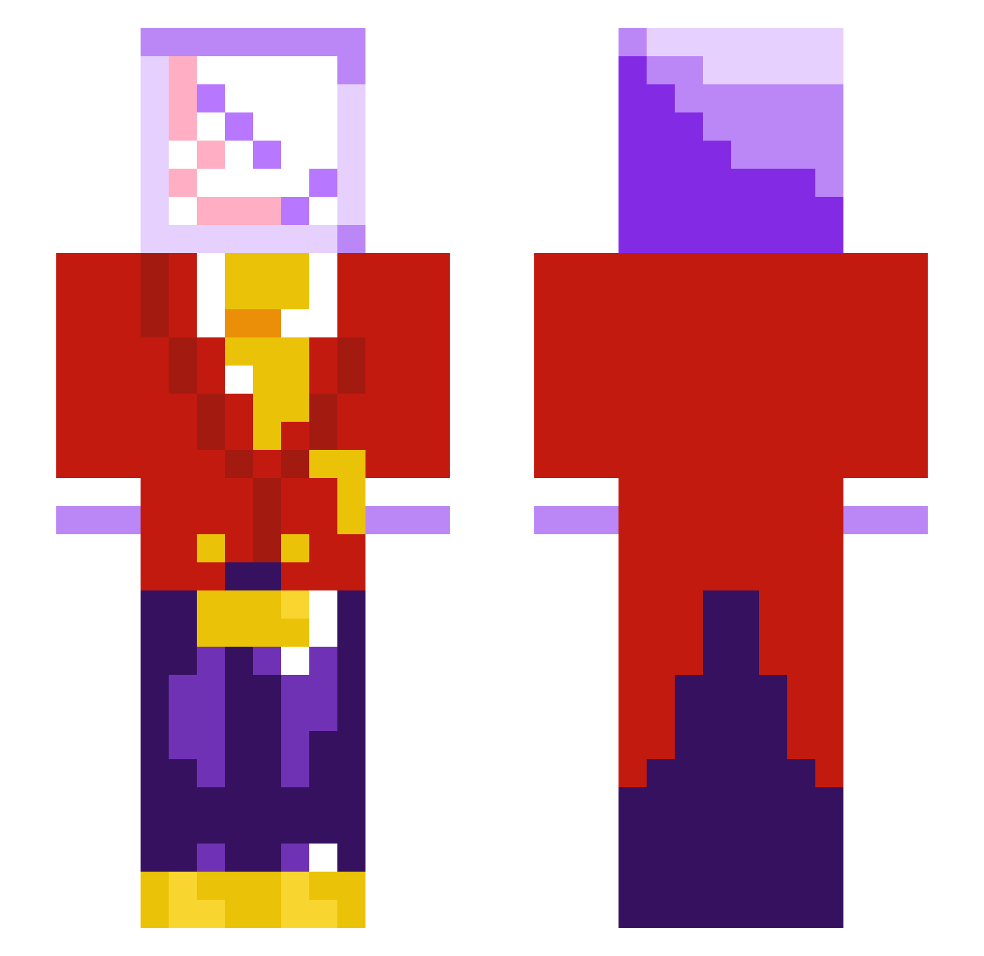 Glacial_Scythe Minecraft skin, front and back view