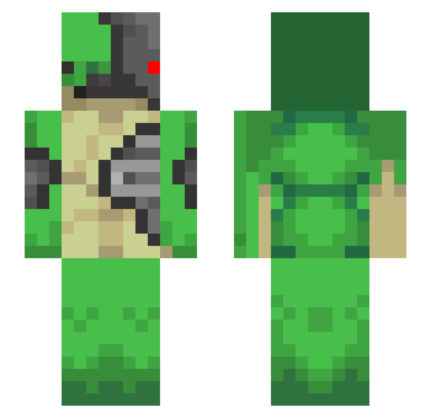 abov Minecraft skin, front and back view