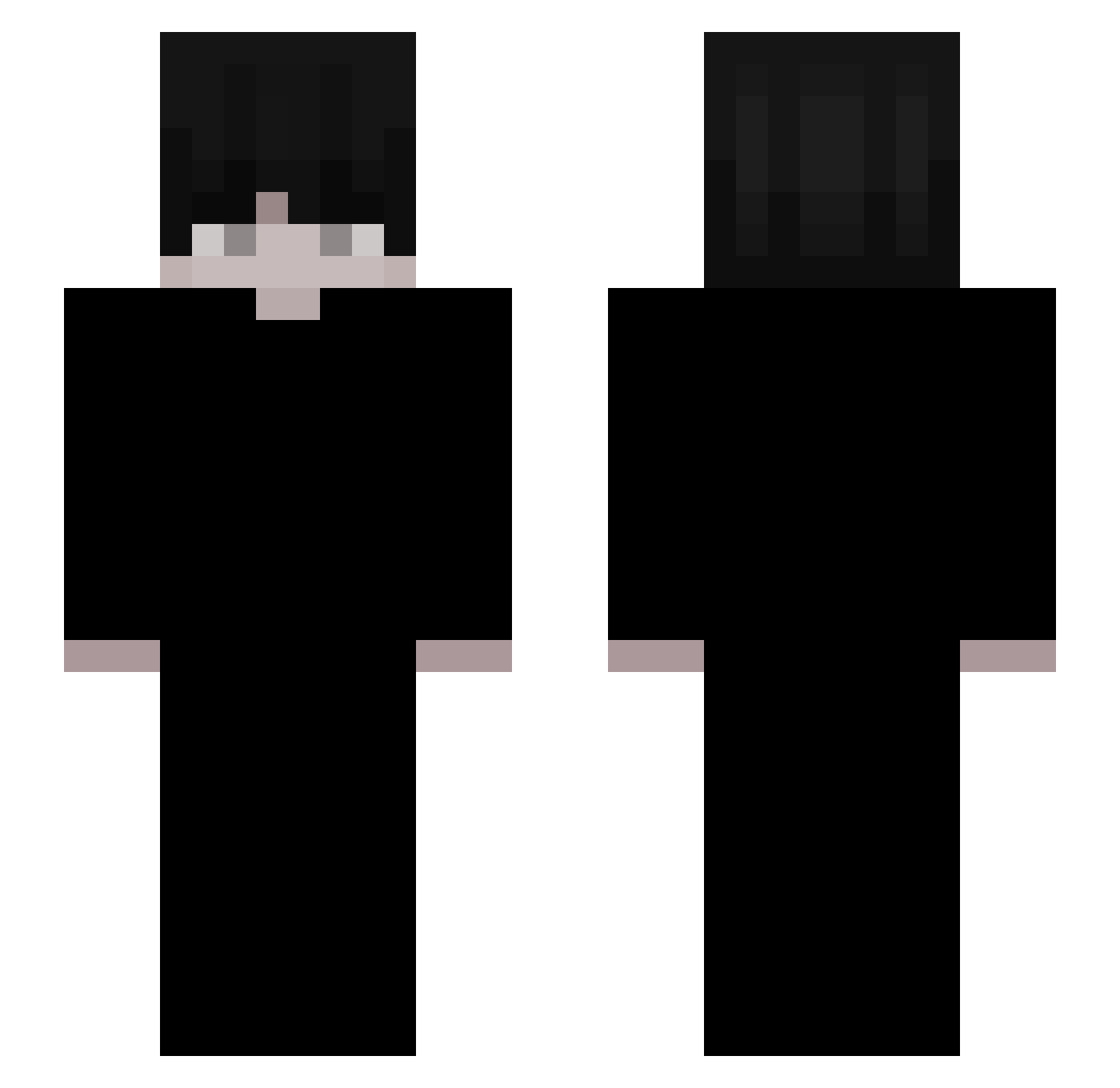 pvpslowzyy Minecraft skin, front and back view