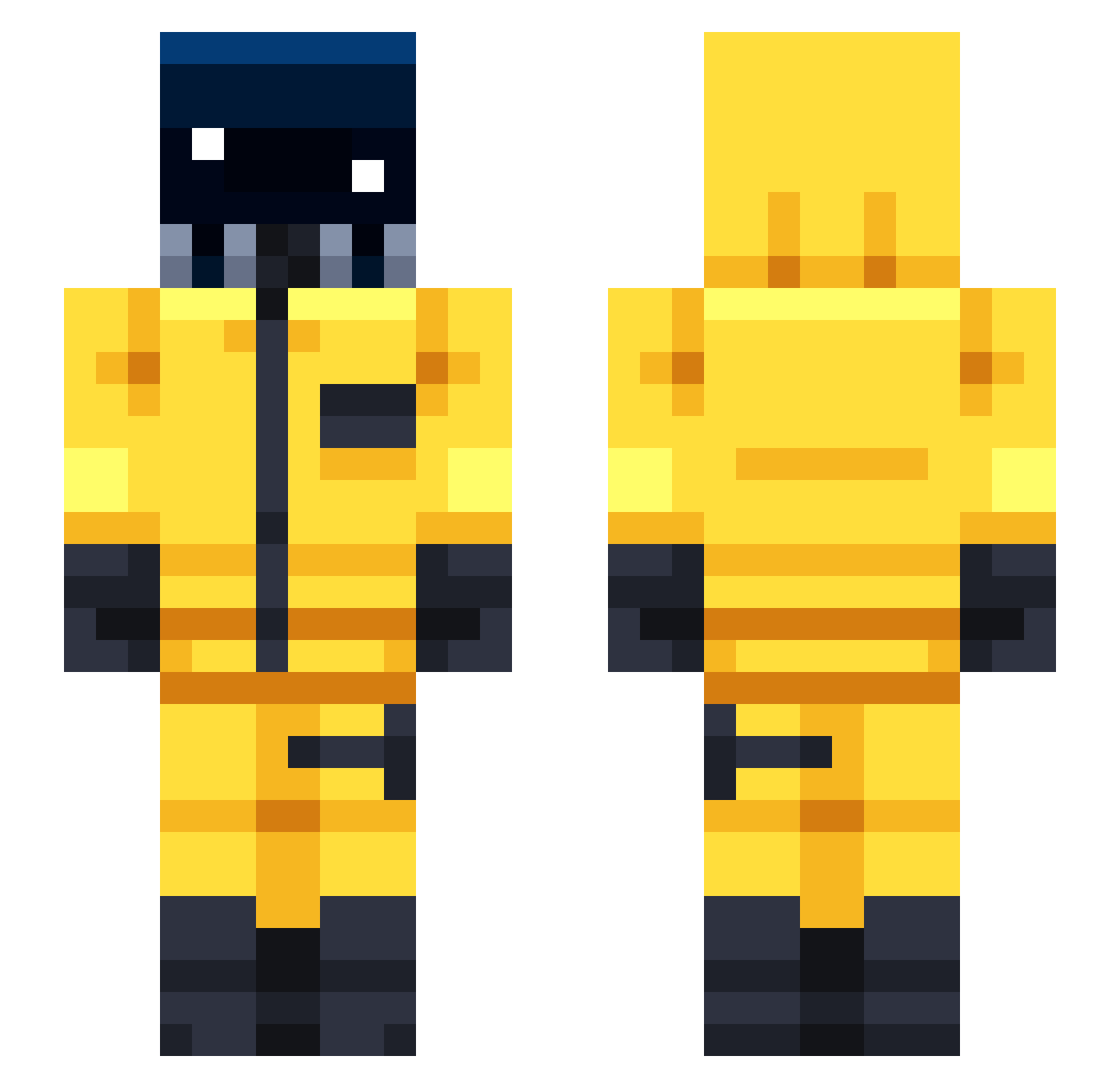 Allegorically Minecraft skin, front and back view