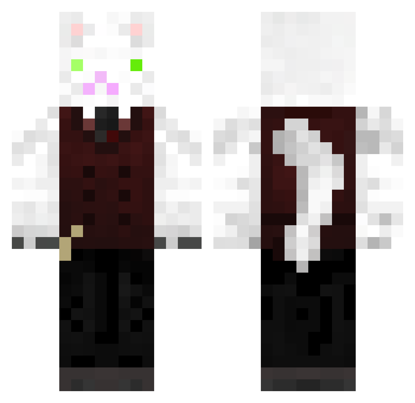 jjooeel Minecraft skin, front and back view