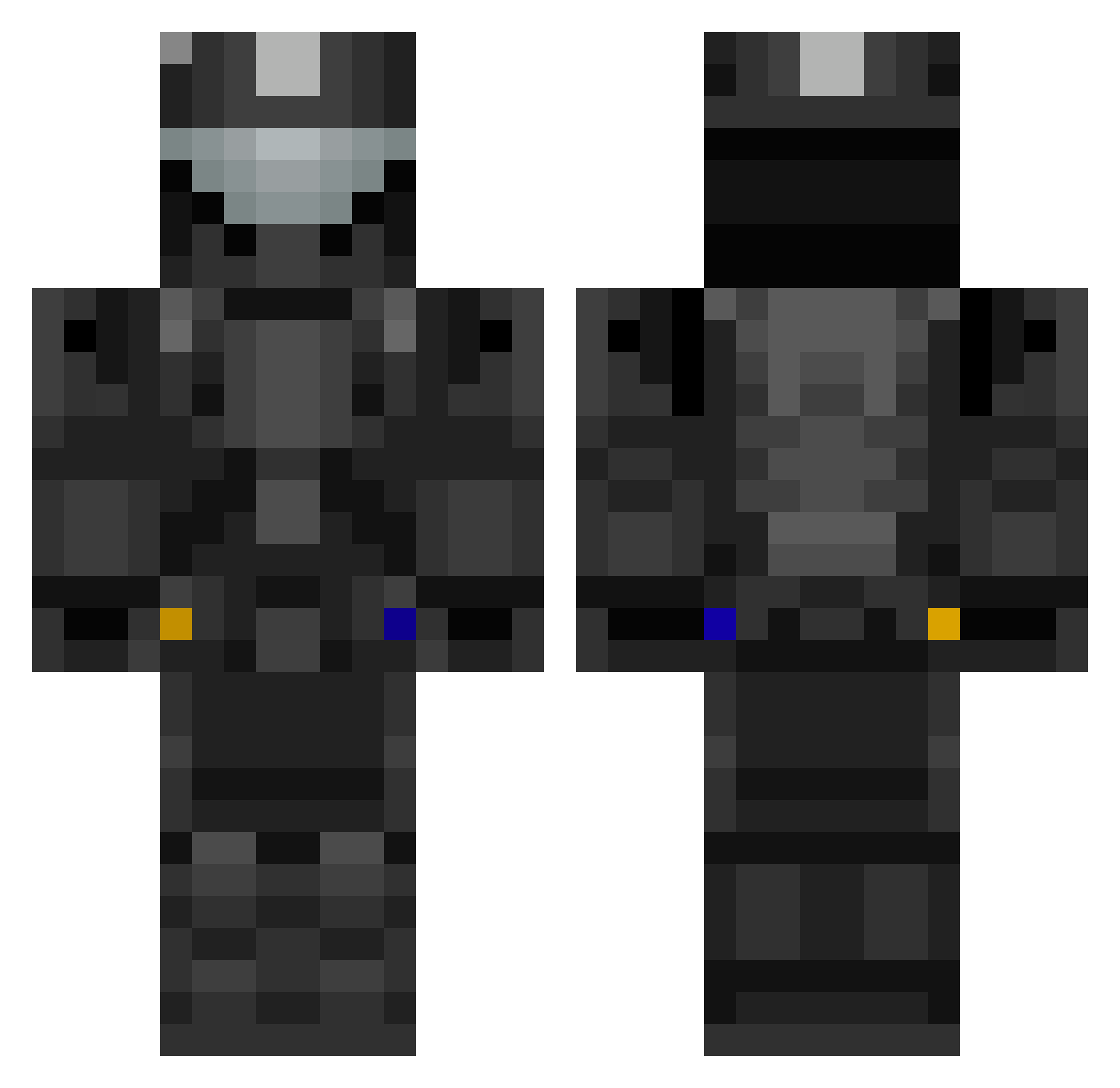 Swatkaram Minecraft skin, front and back view