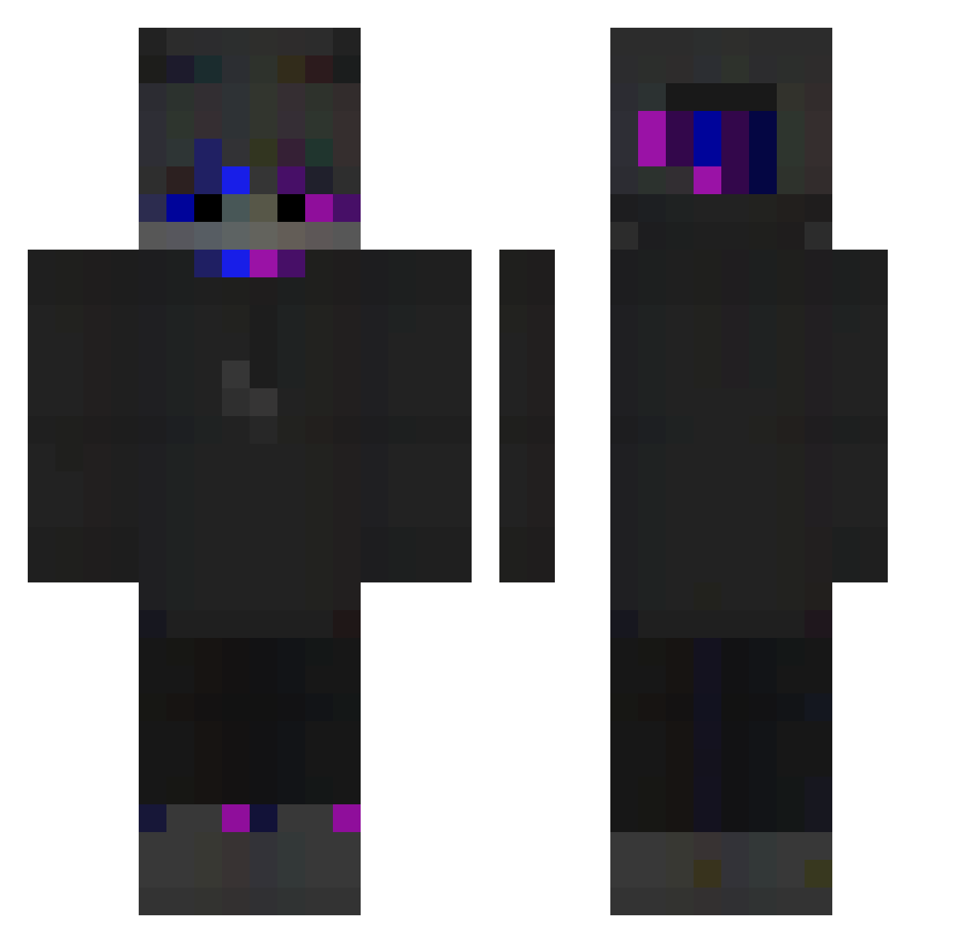 RolexJulius Minecraft skin, front and back view