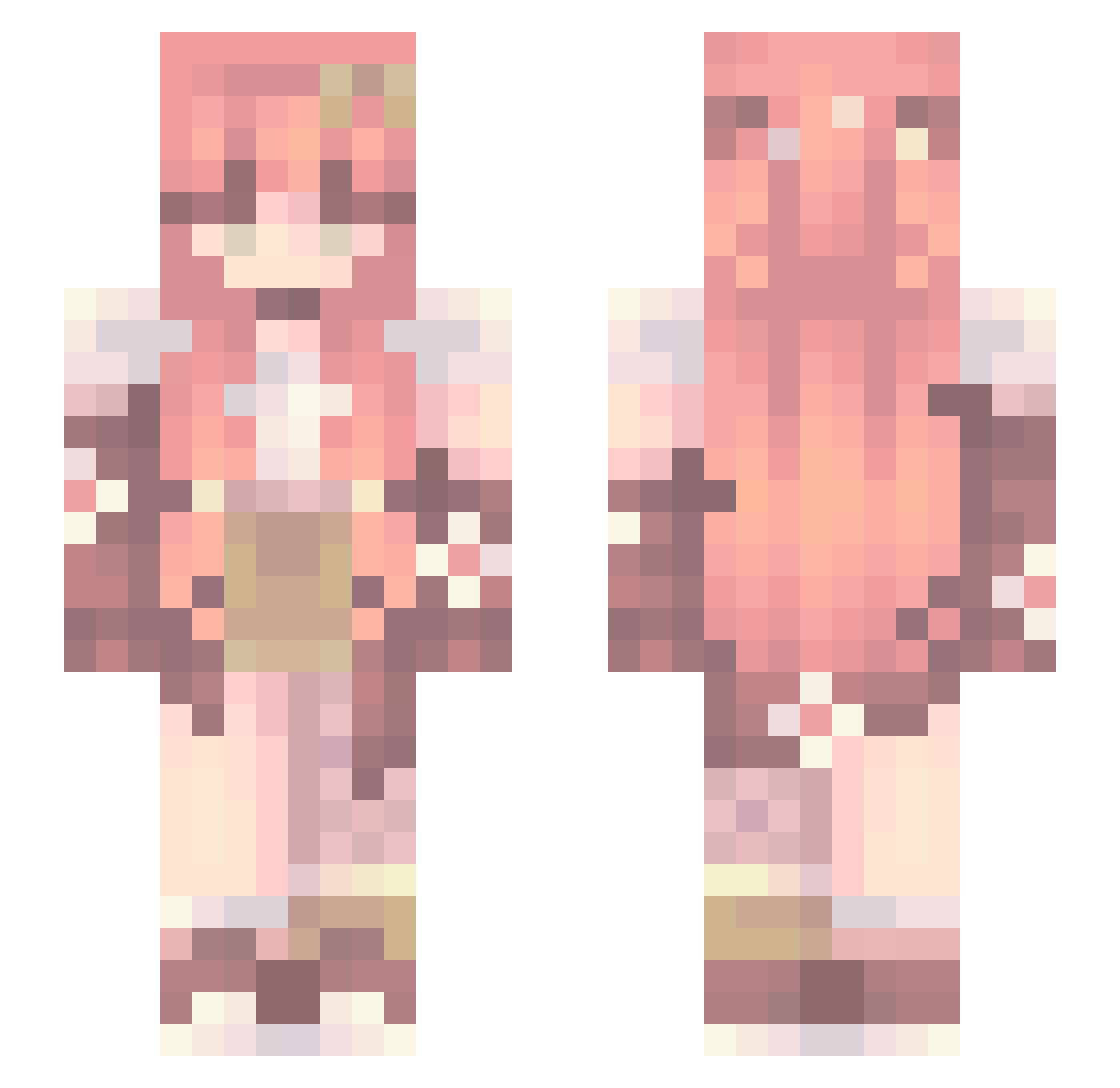 SpringGold Minecraft skin, front and back view