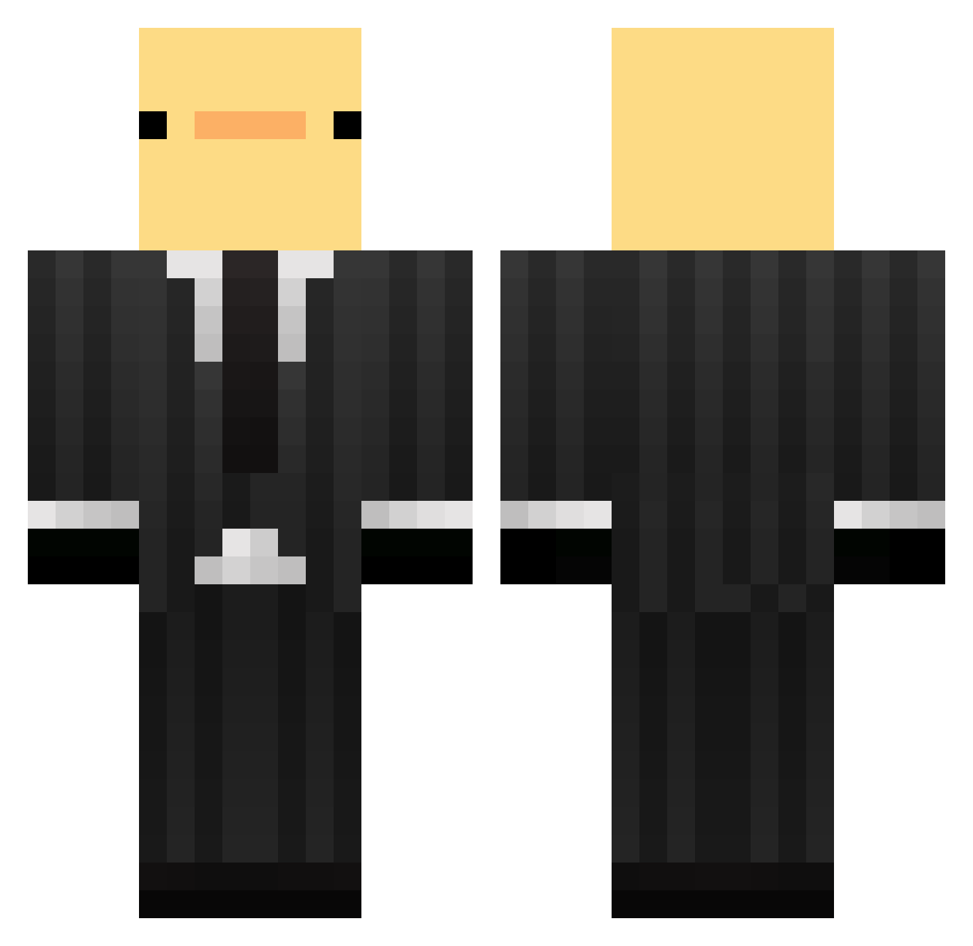 solitati Minecraft skin, front and back view