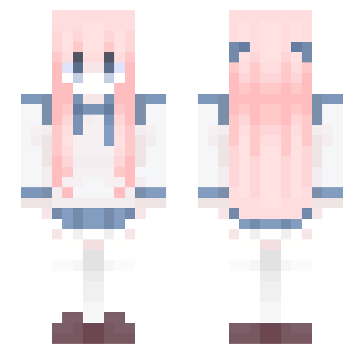 angelskys Minecraft skin, front and back view
