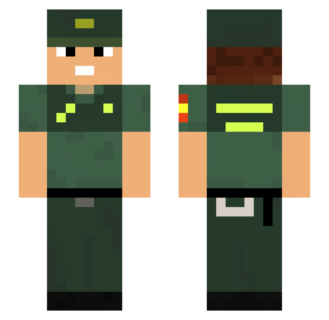 Curro2103 Minecraft skin, front and back view