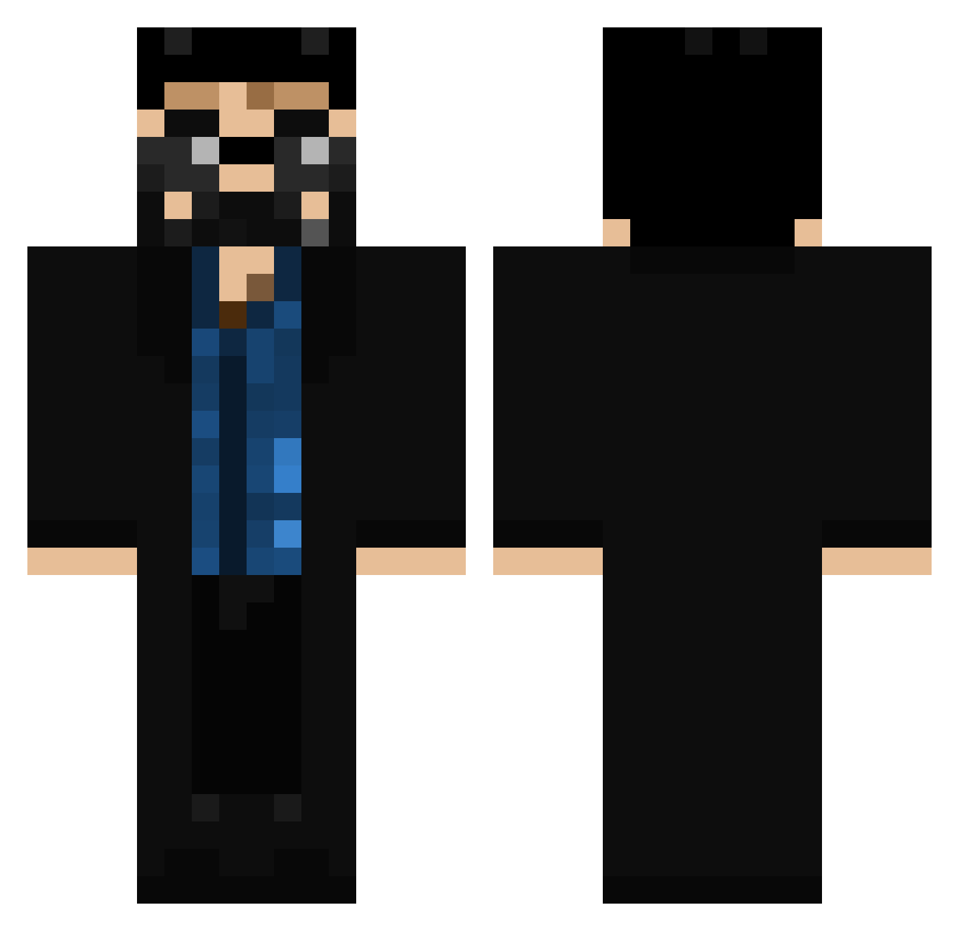KristianK69 Minecraft skin, front and back view
