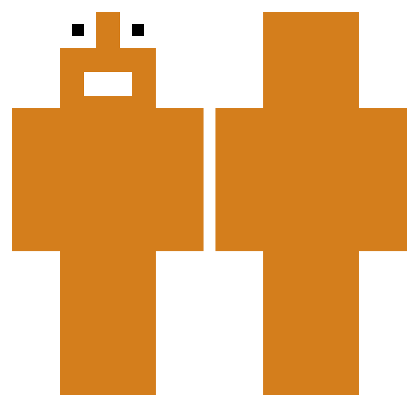 RanzeChan Minecraft skin, front and back view