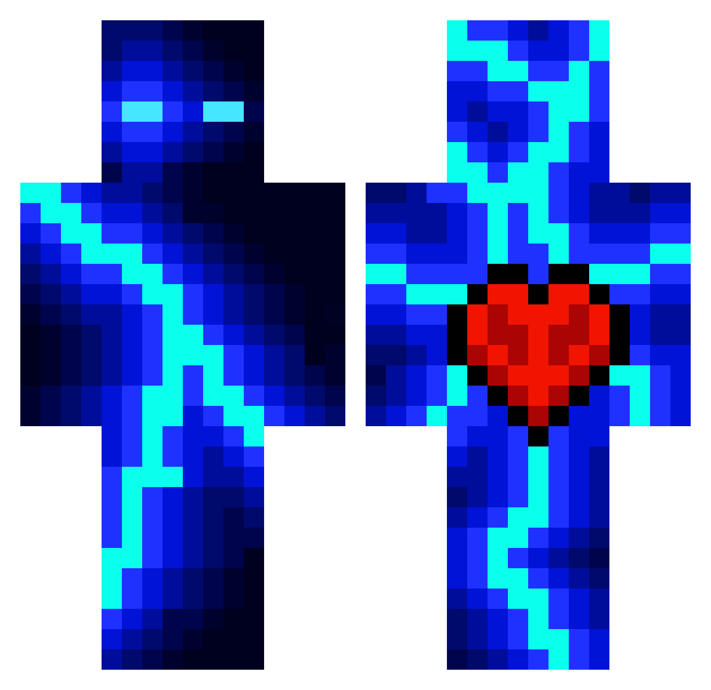 motionmist Minecraft skin, front and back view