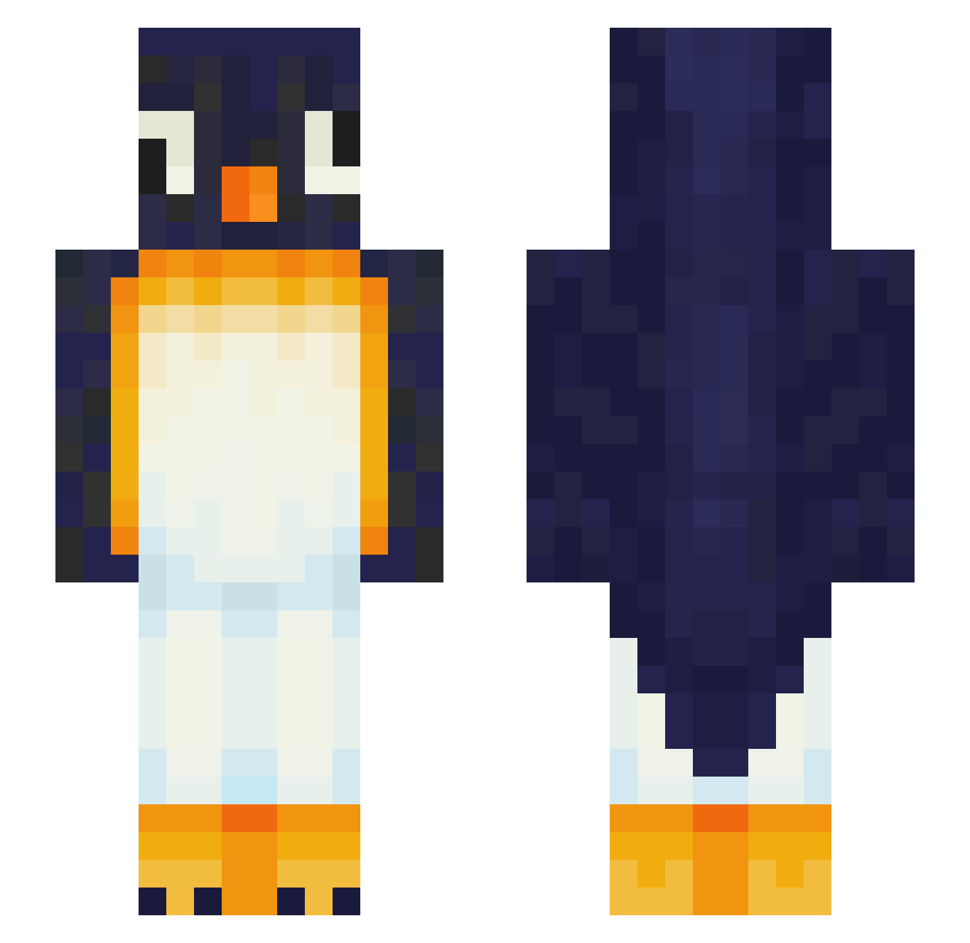 Honeybadger_102 Minecraft skin, front and back view