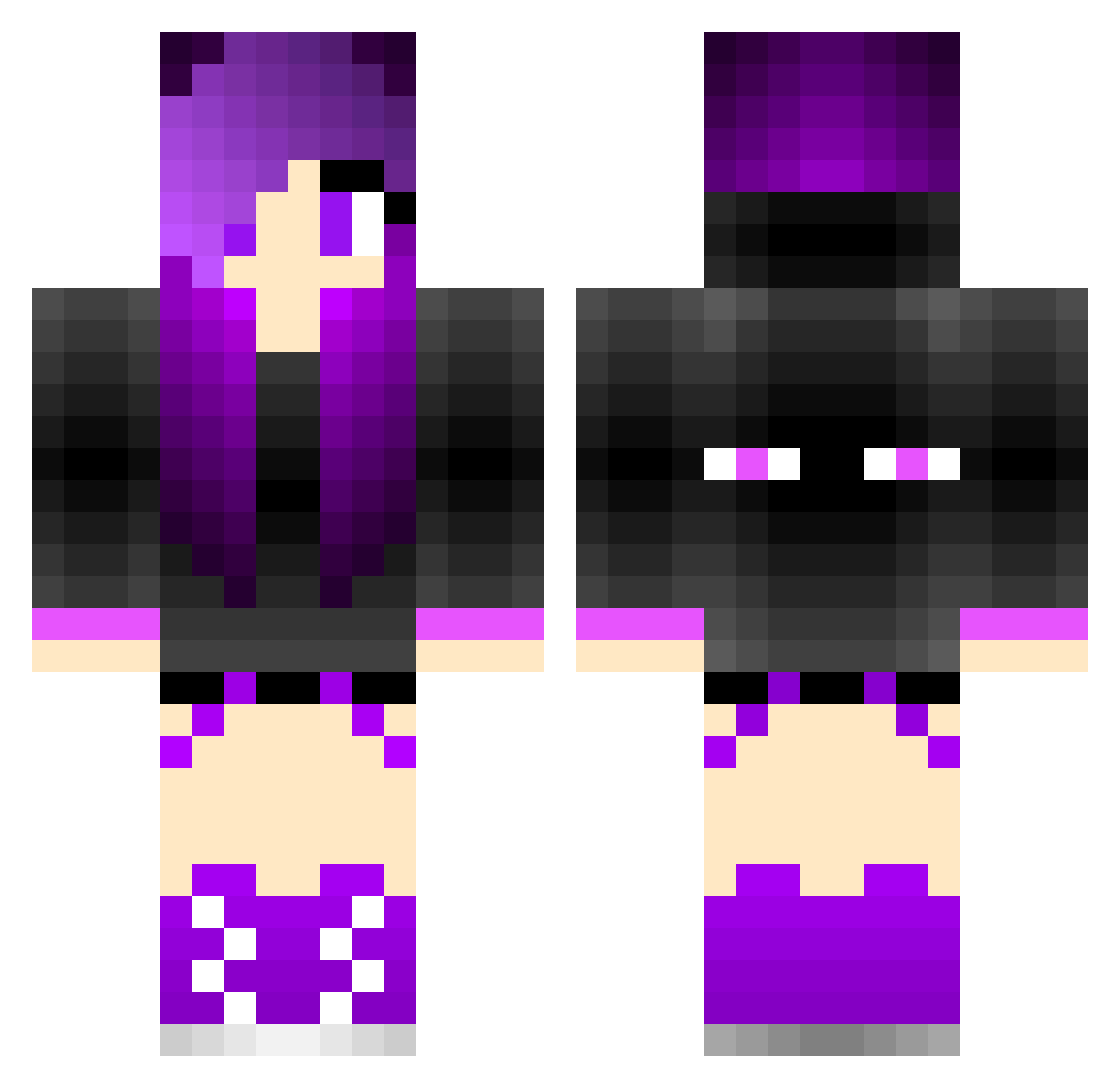 1SILLYLILLYGIRL Minecraft skin, front and back view