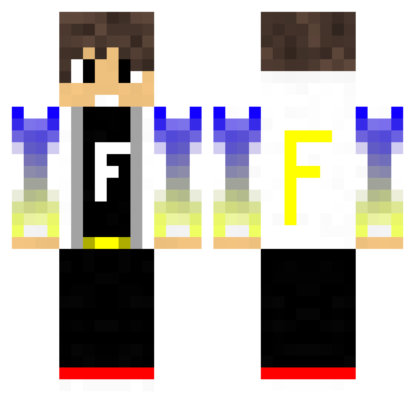 Mr_Friz Minecraft skin, front and back view