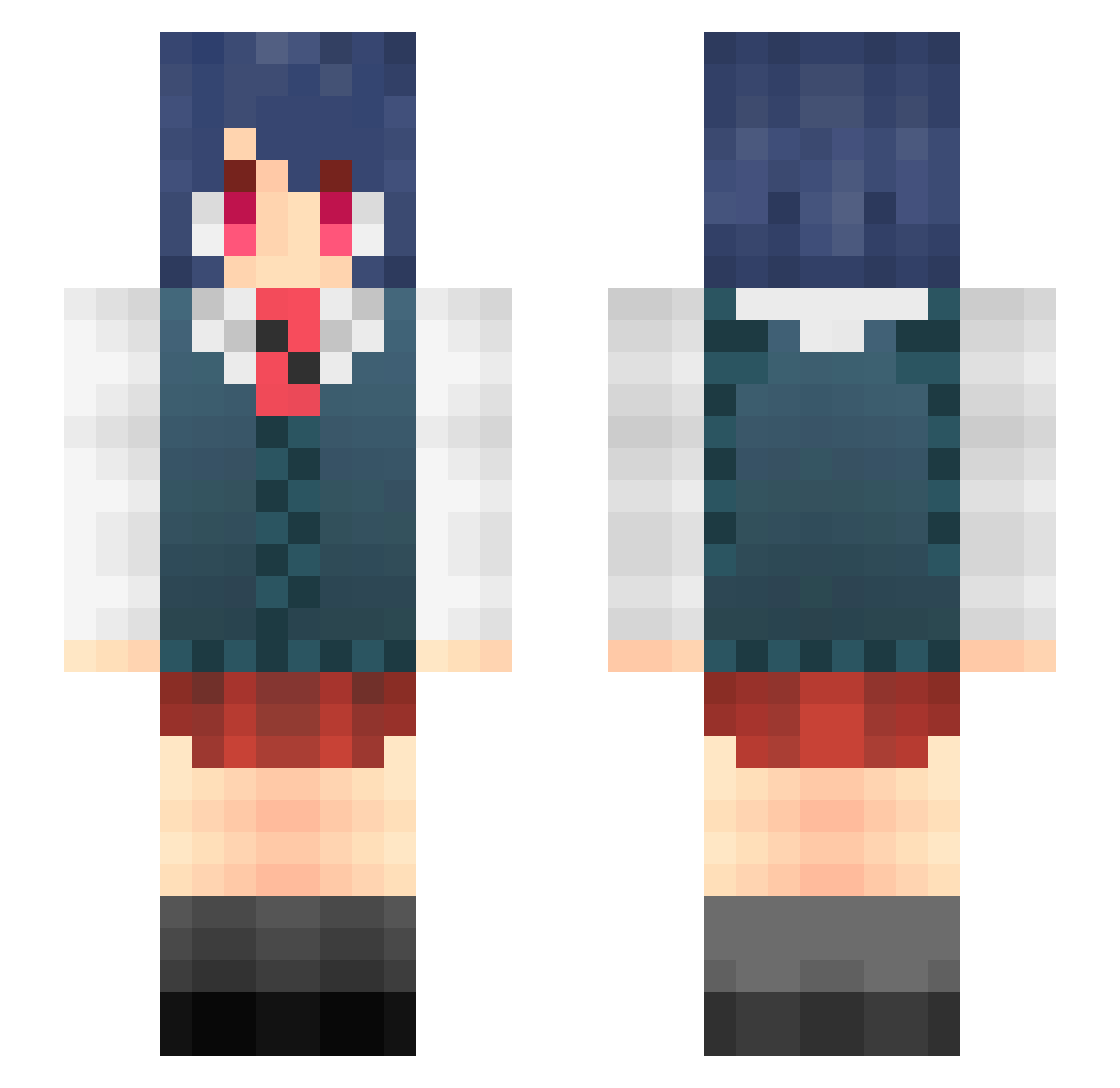 TheBadLana Minecraft skin, front and back view