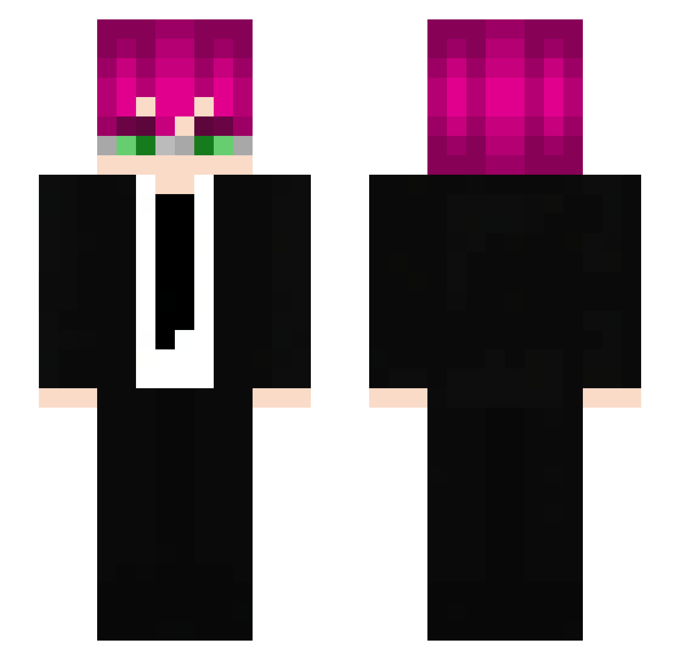 MAZI_111 Minecraft skin, front and back view