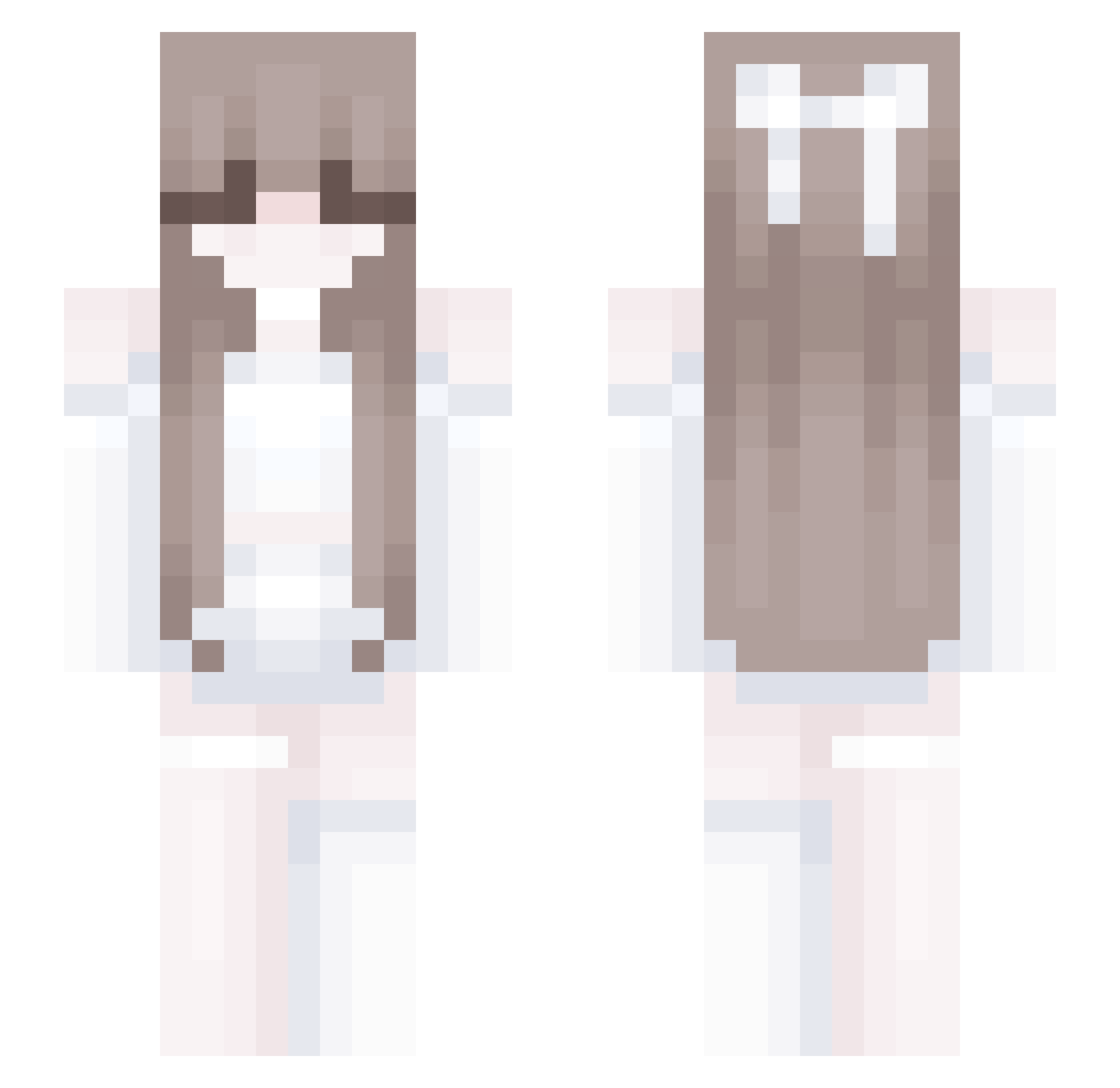 Bunueee Minecraft skin, front and back view