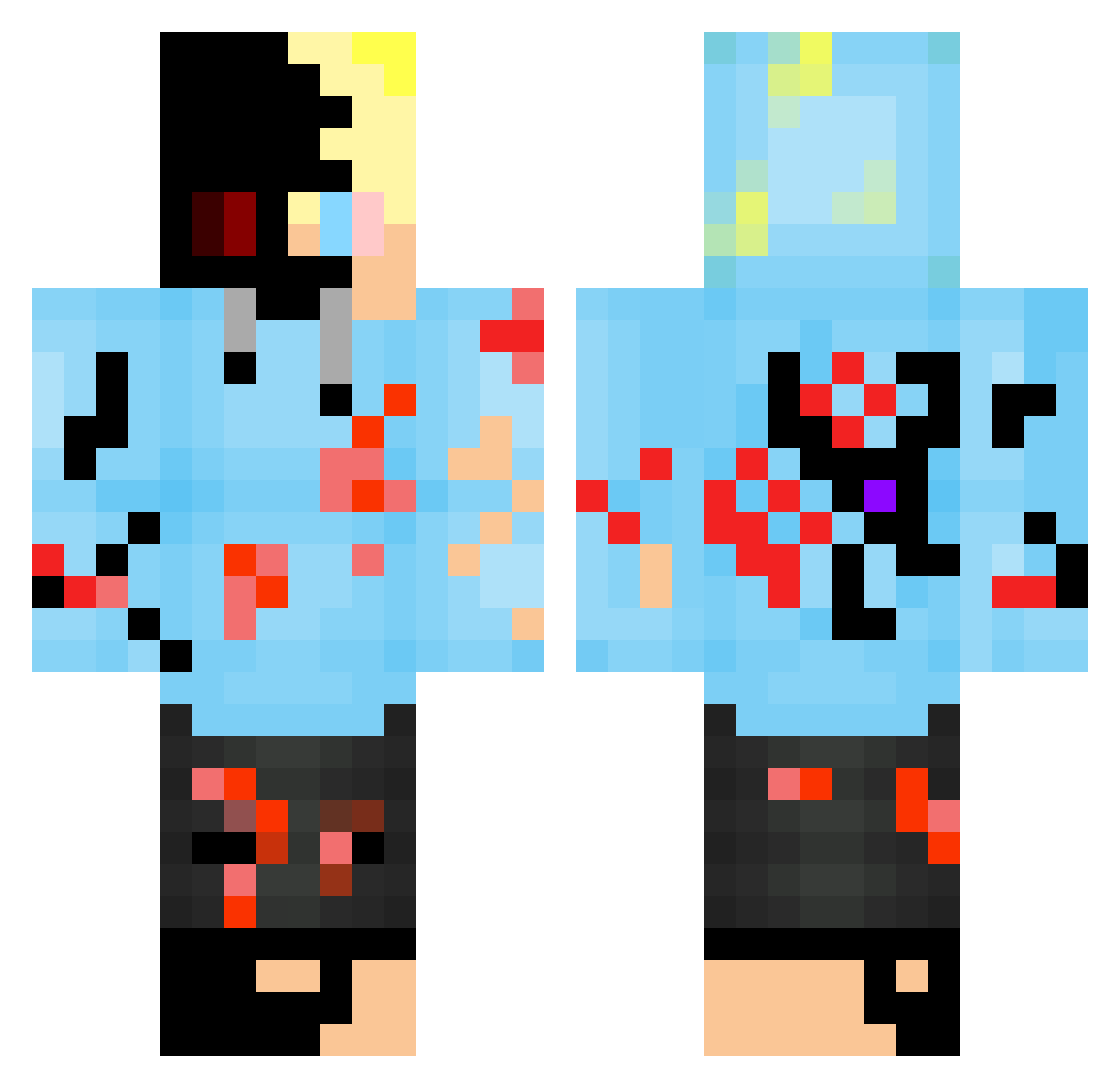 Sacul_J Minecraft skin, front and back view