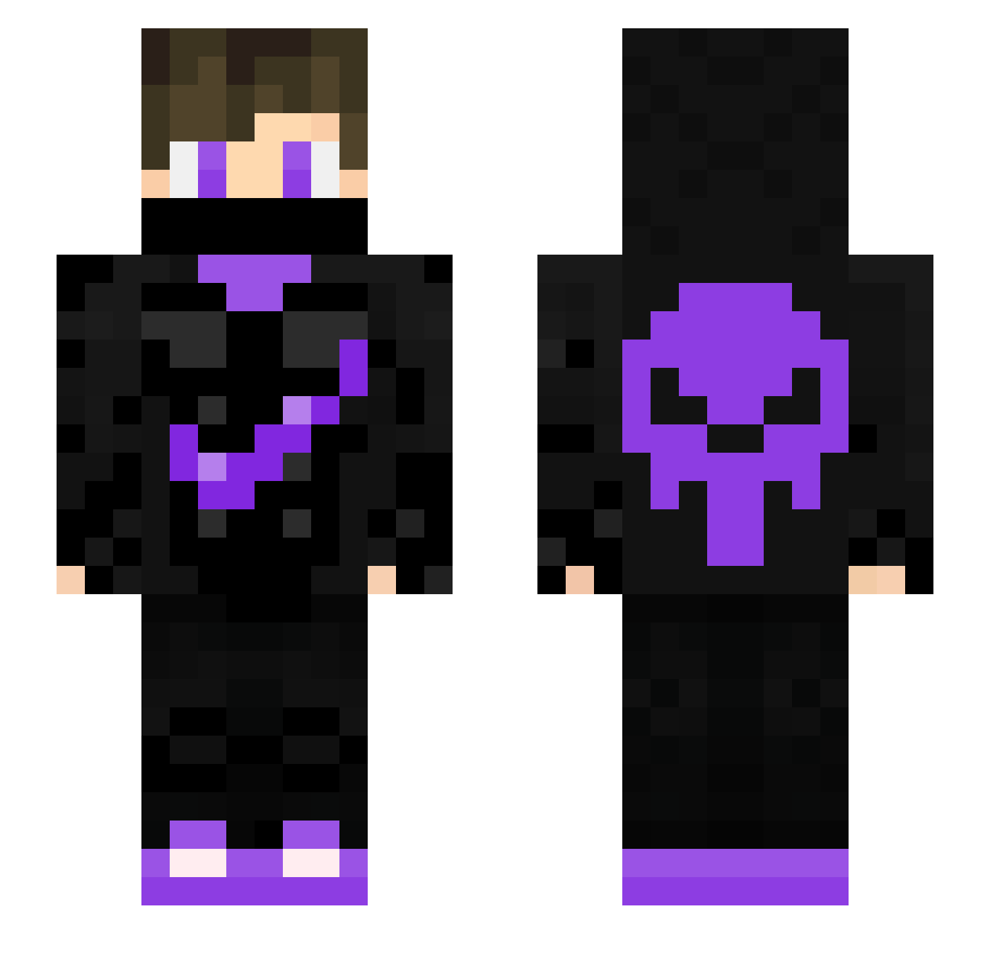 spawn2909 Minecraft skin, front and back view