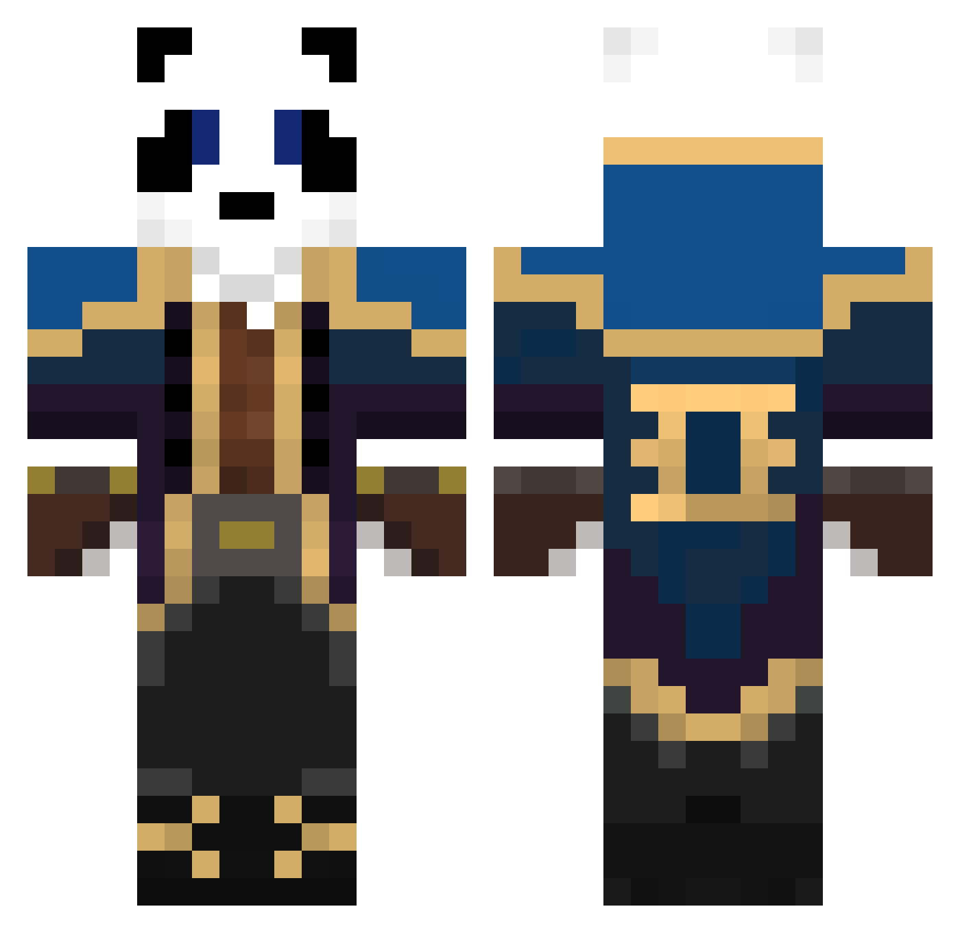 E_Tann Minecraft skin, front and back view