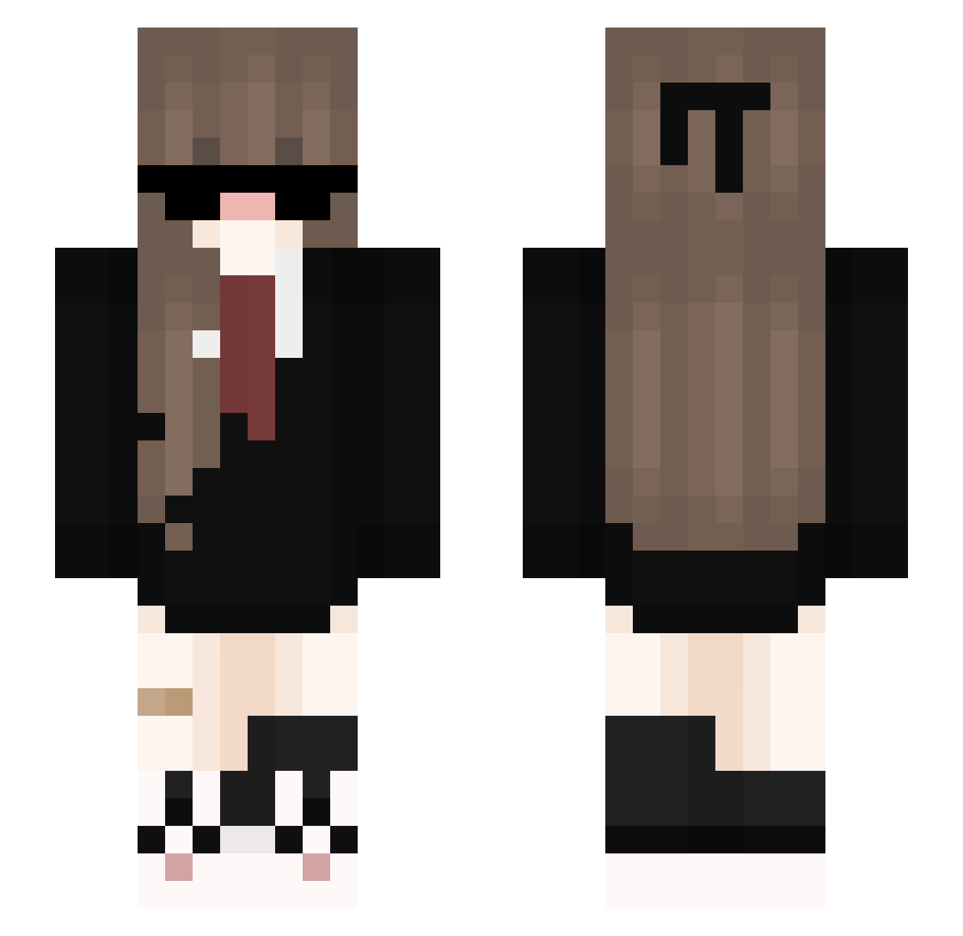 RyanDatWeirdo Minecraft skin, front and back view
