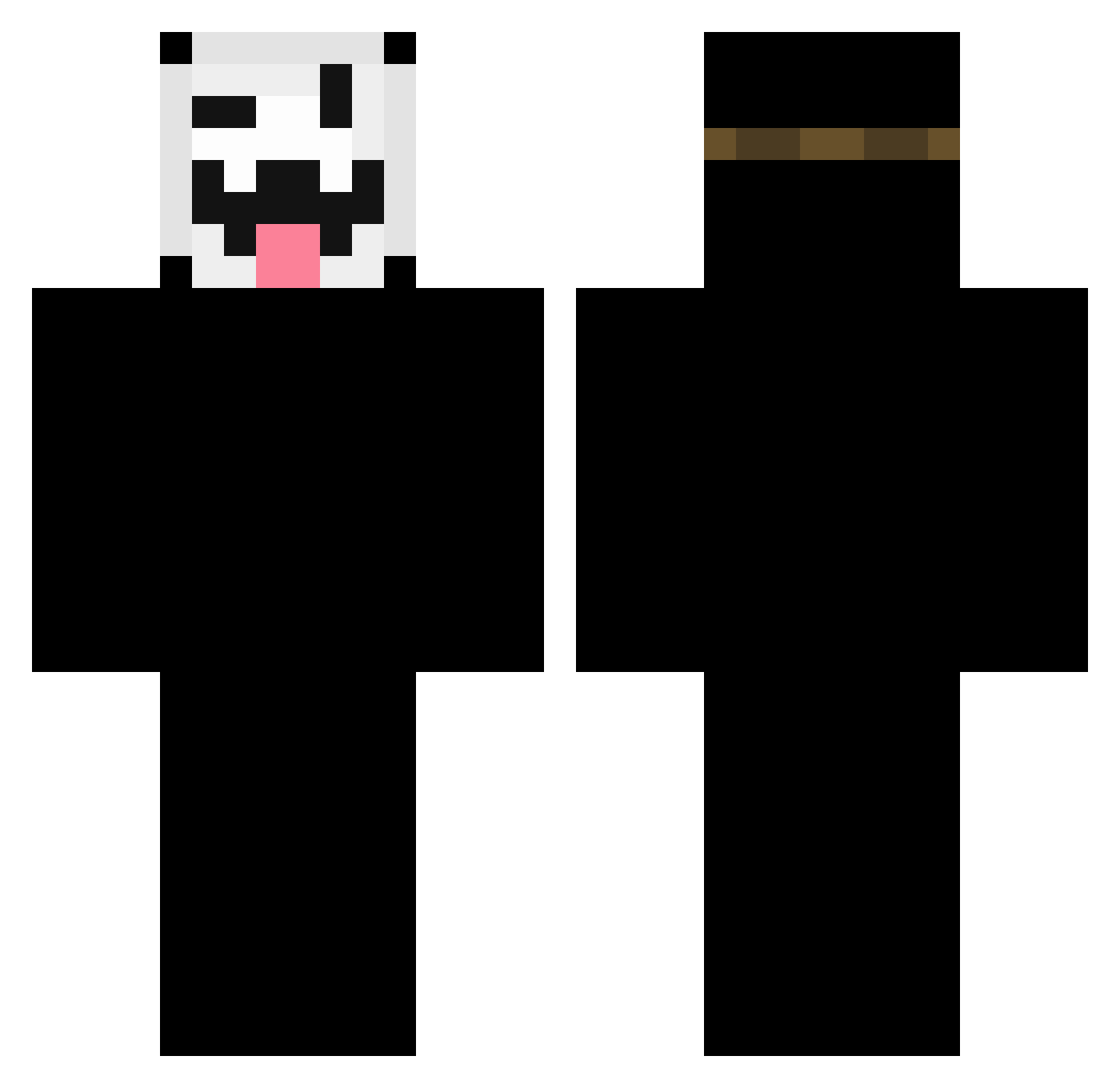 Pompous Minecraft skin, front and back view