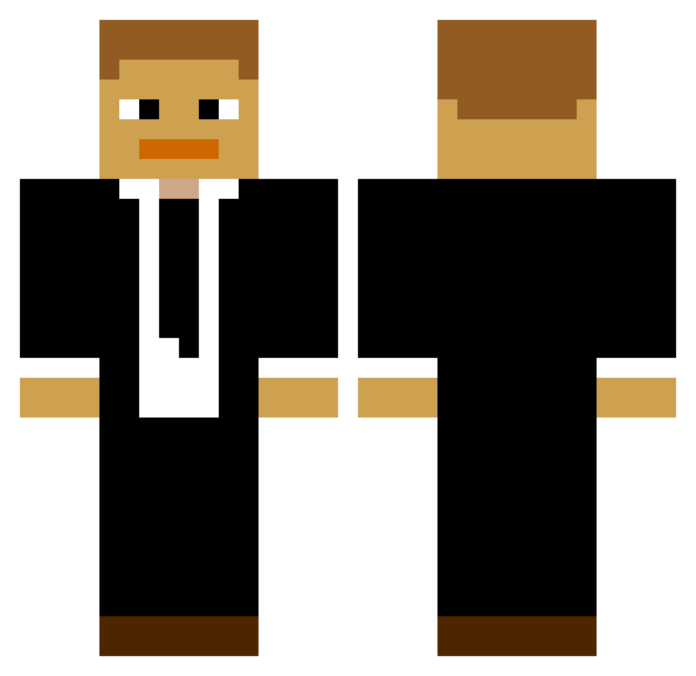 cheesyboat Minecraft skin, front and back view