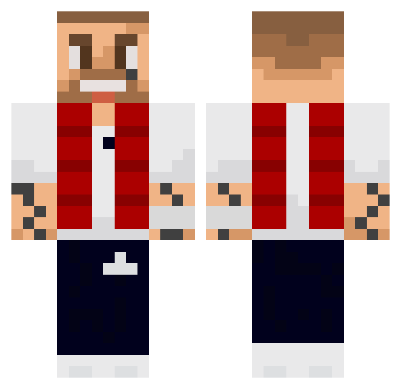 mzy1a Minecraft skin, front and back view