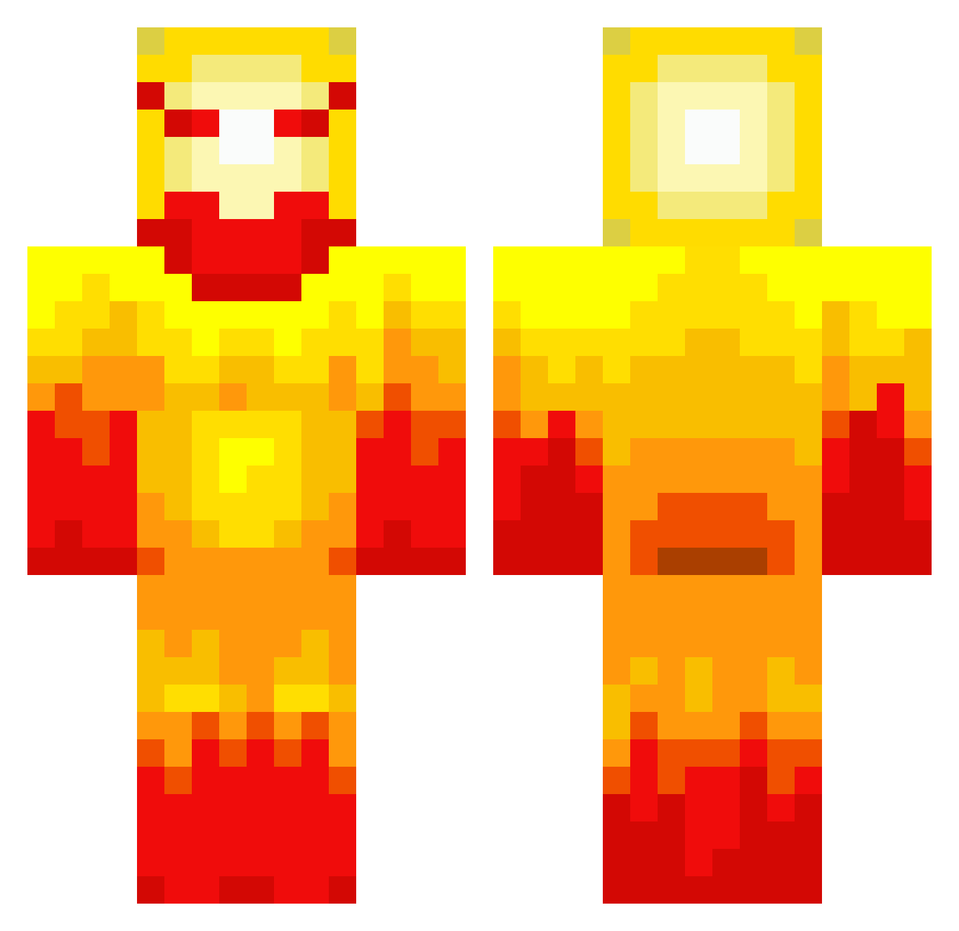ShalomSteve Minecraft skin, front and back view