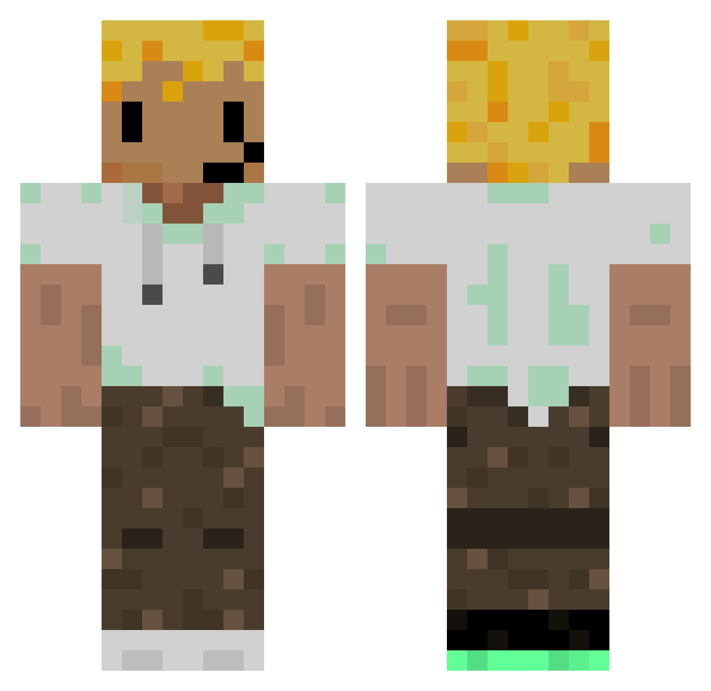 Ale333mr Minecraft skin, front and back view