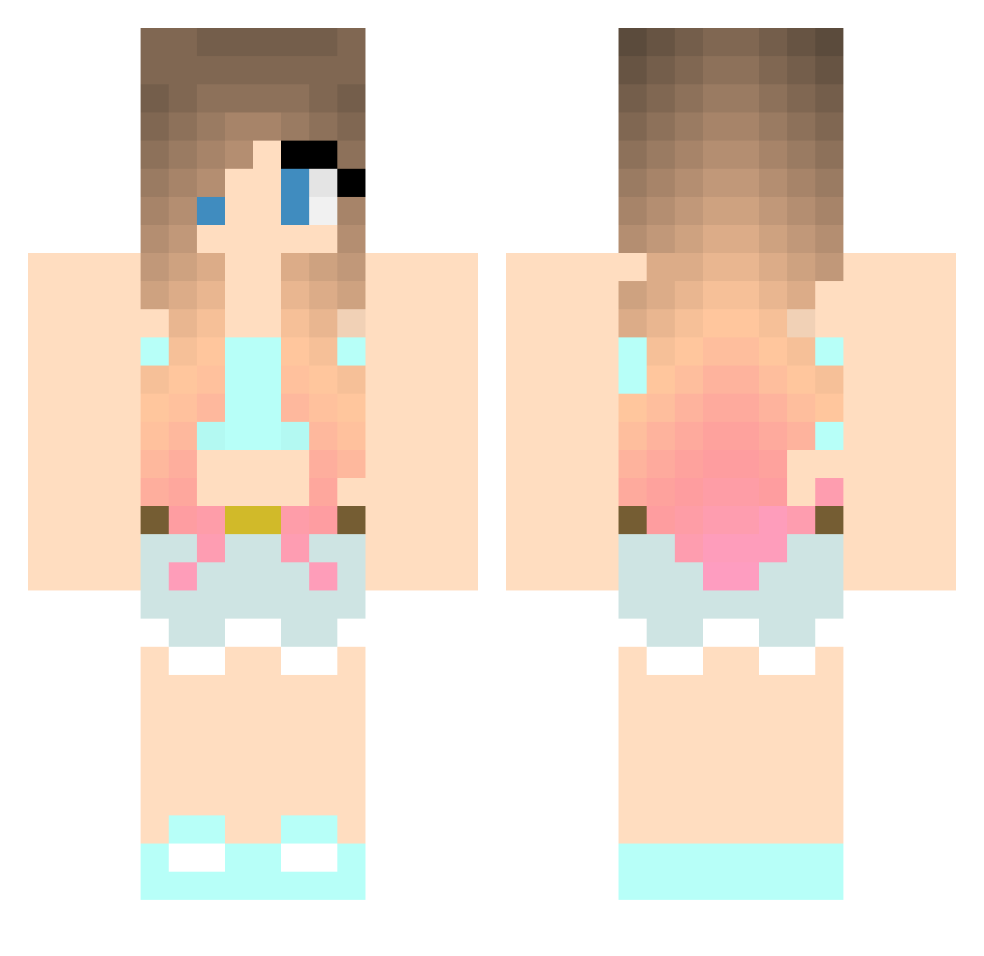 Gaming_mc0426 Minecraft skin, front and back view