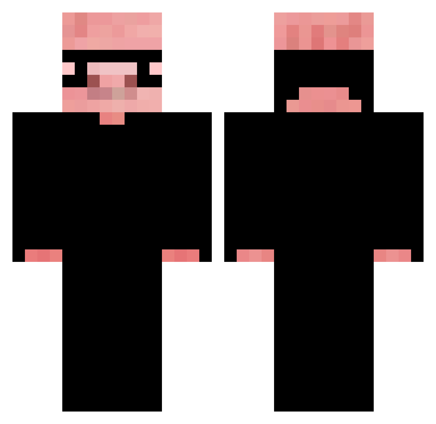 Ketazos Minecraft skin, front and back view